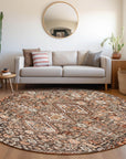 Saelain Brown Washable Indoor-Outdoor Rug