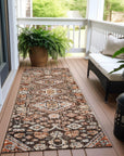 Saelain Brown Washable Indoor-Outdoor Rug