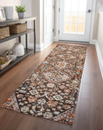 Saelain Brown Washable Indoor-Outdoor Rug