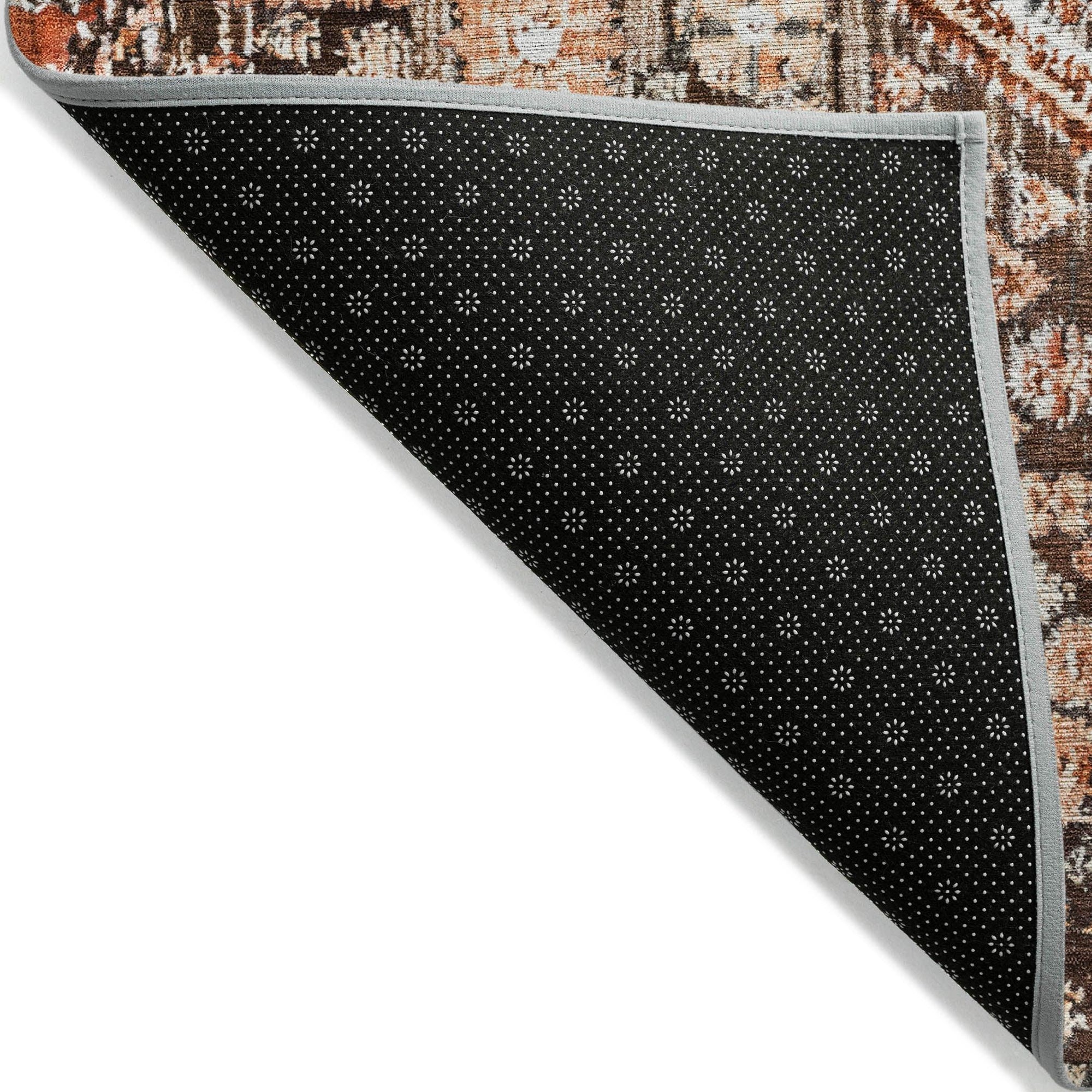 Saelain Brown Washable Indoor-Outdoor Rug