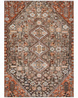 Saelain Brown Washable Indoor-Outdoor Rug
