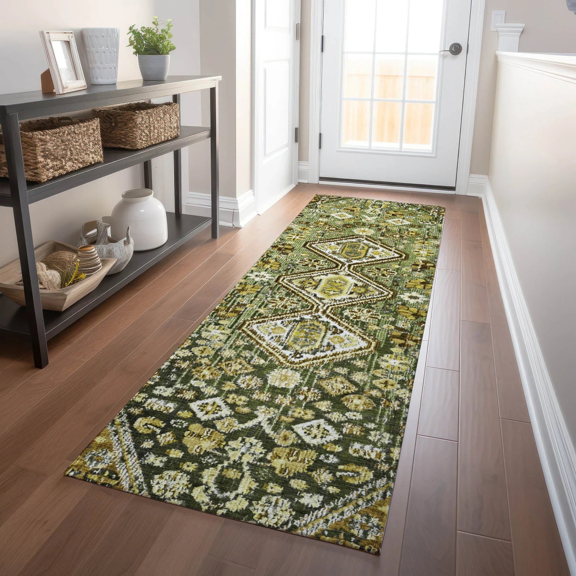Addison Rugs Saelain Olive Washable Indoor-Outdoor Rug