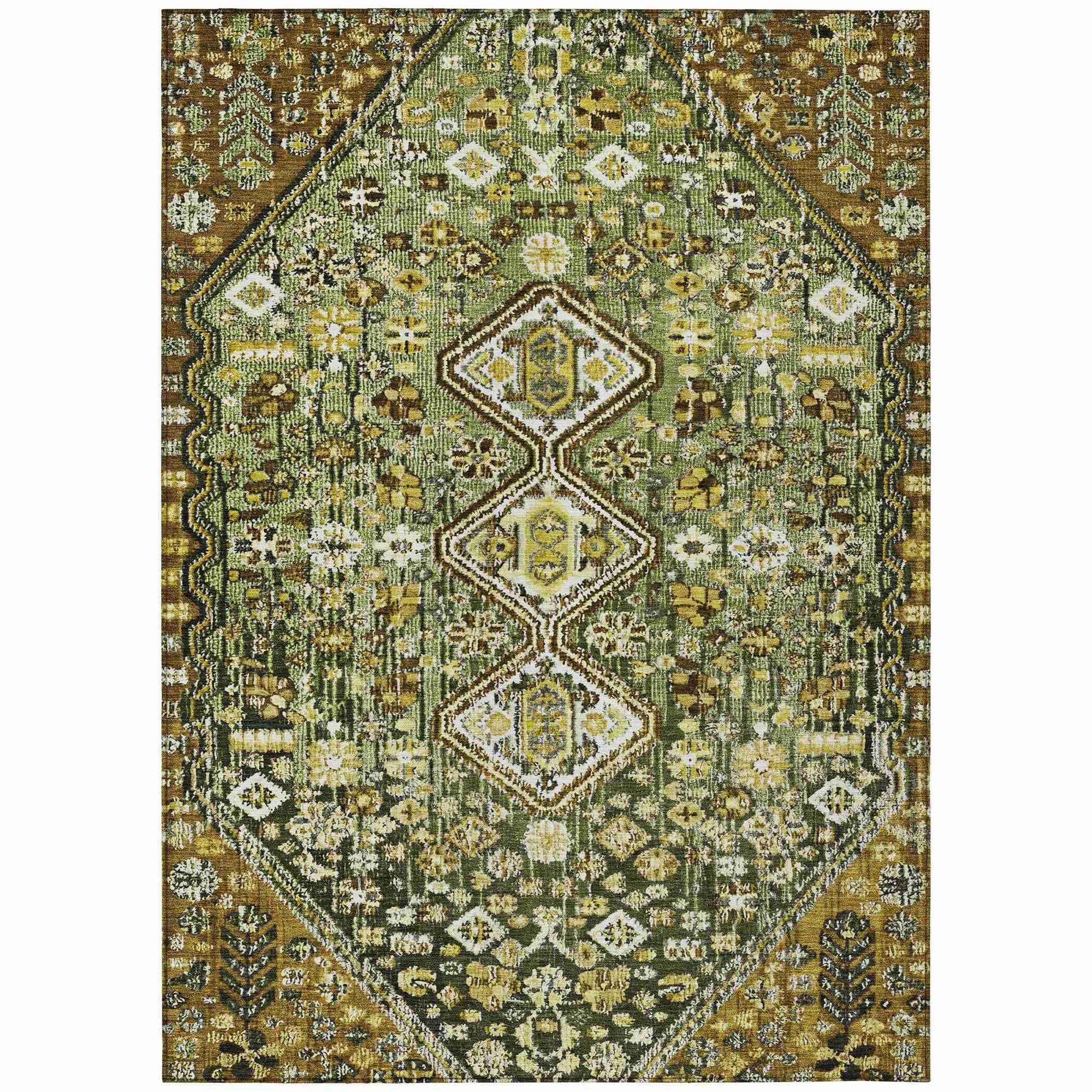 Addison Rugs Saelain Olive Washable Indoor-Outdoor Rug