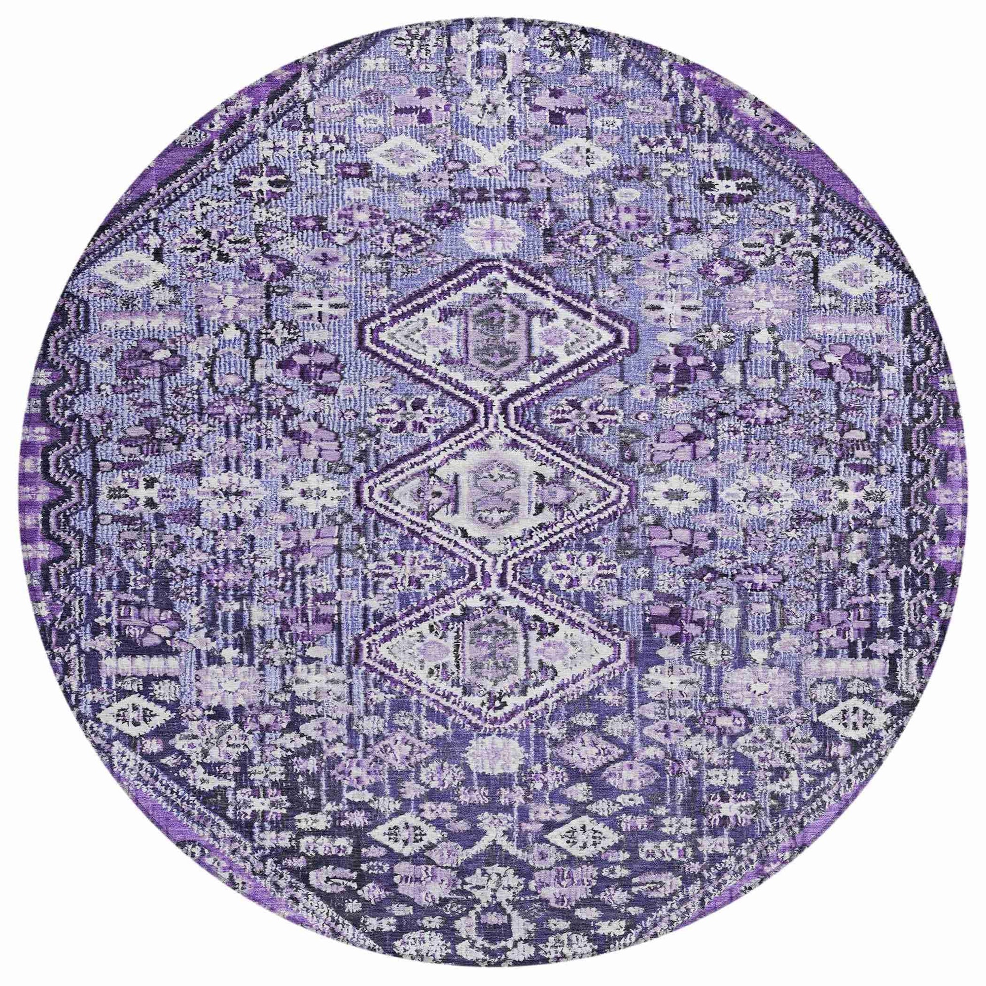 Addison Rugs Saelain Purple Washable Indoor-Outdoor Rug