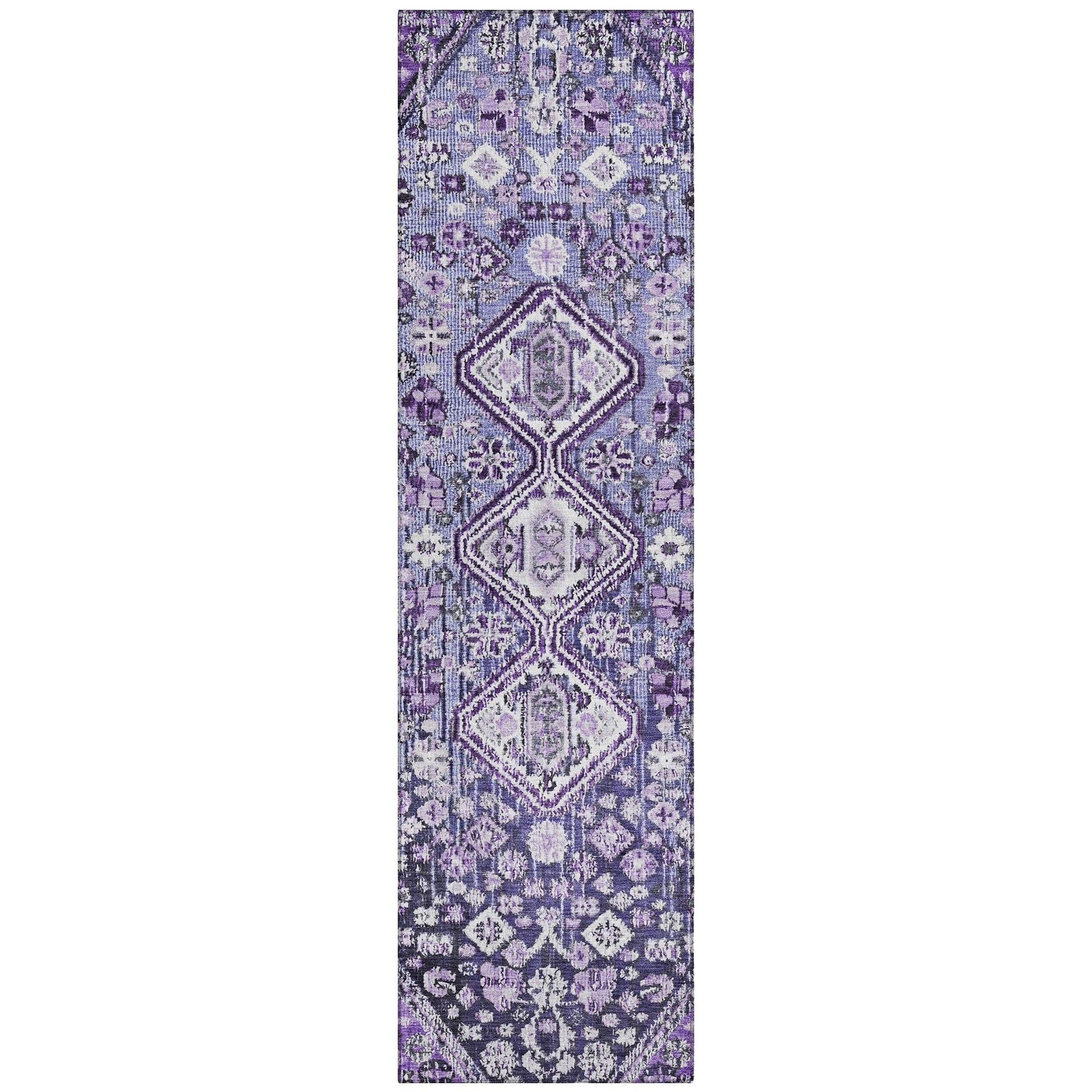 Addison Rugs Saelain Purple Washable Indoor-Outdoor Rug