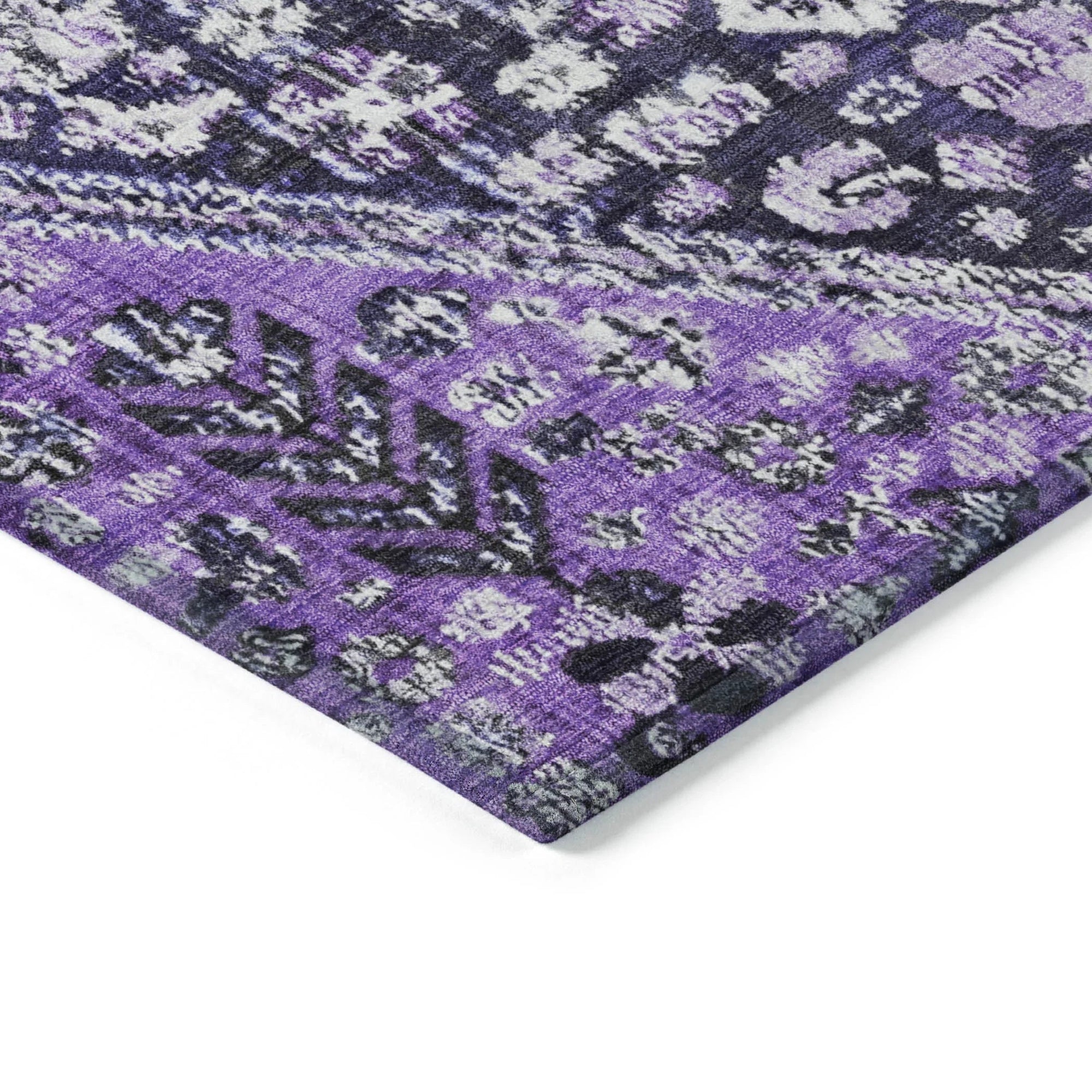 Addison Rugs Saelain Purple Washable Indoor-Outdoor Rug