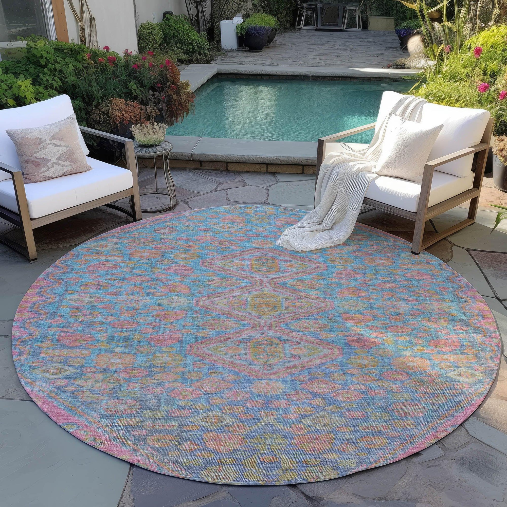 Addison Rugs Saelain Sky Washable Indoor-Outdoor Rug