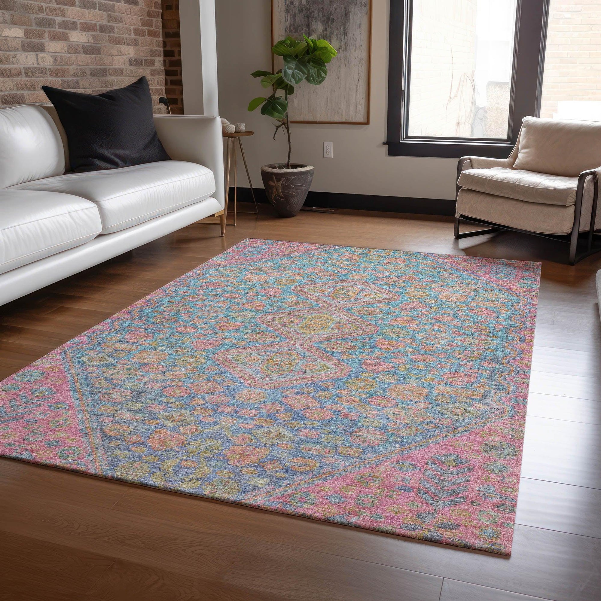 Addison Rugs Saelain Sky Washable Indoor-Outdoor Rug