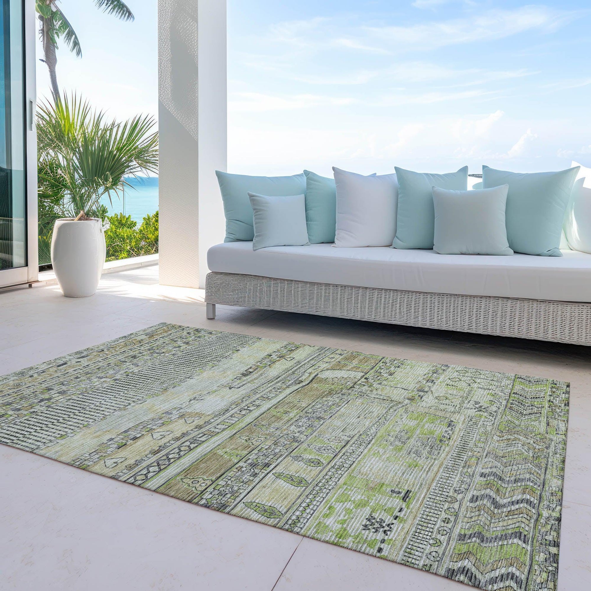 Addison Rugs Saelanor Beige Washable Indoor-Outdoor Rug