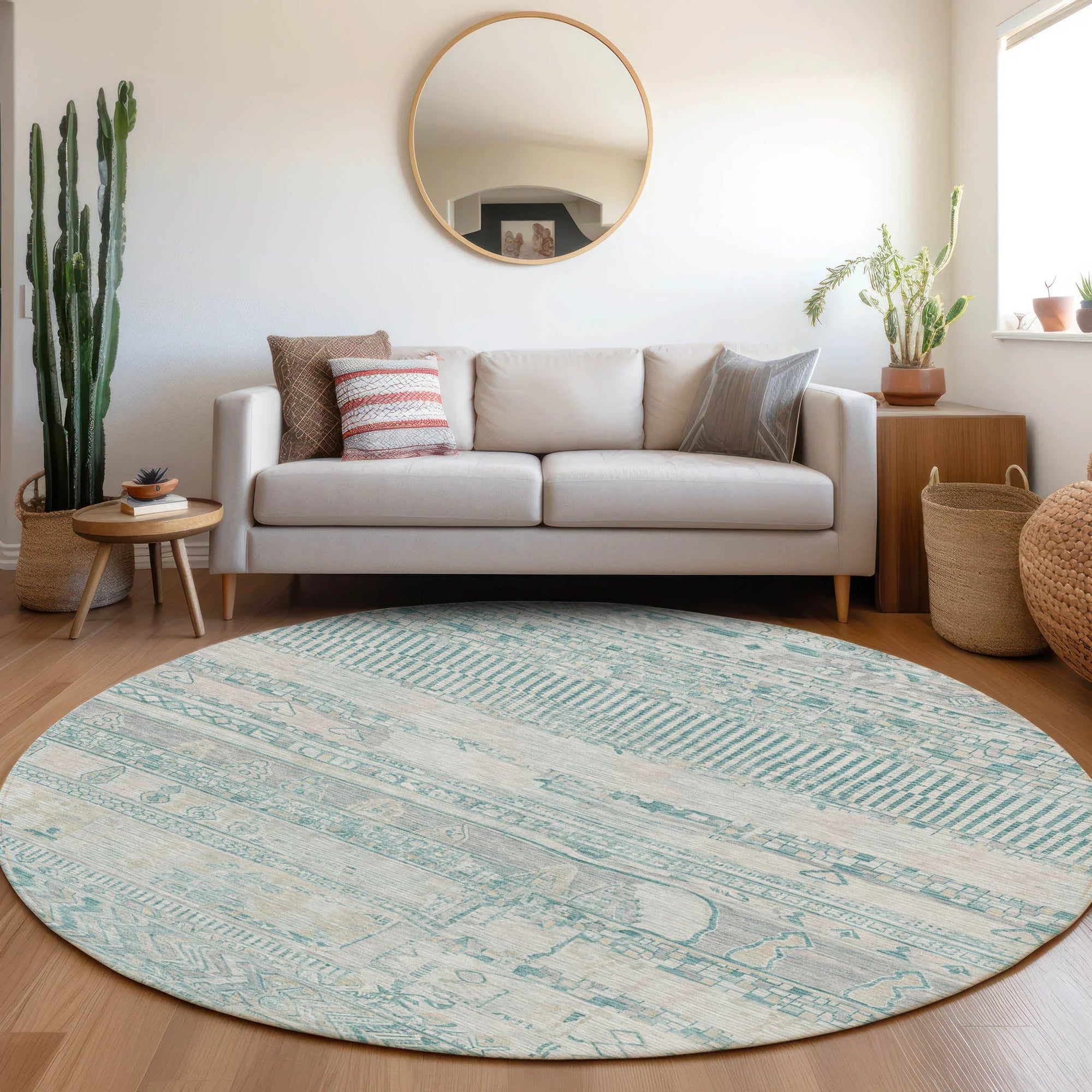 Addison Rugs Saelanor Teal Washable Indoor-Outdoor Rug
