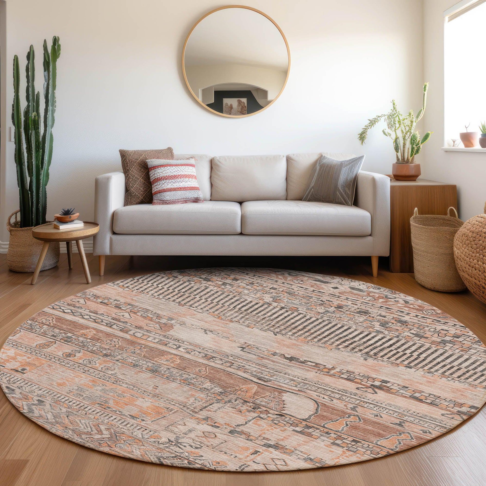 Addison Rugs Saelanor Orange Washable Indoor-Outdoor Rug