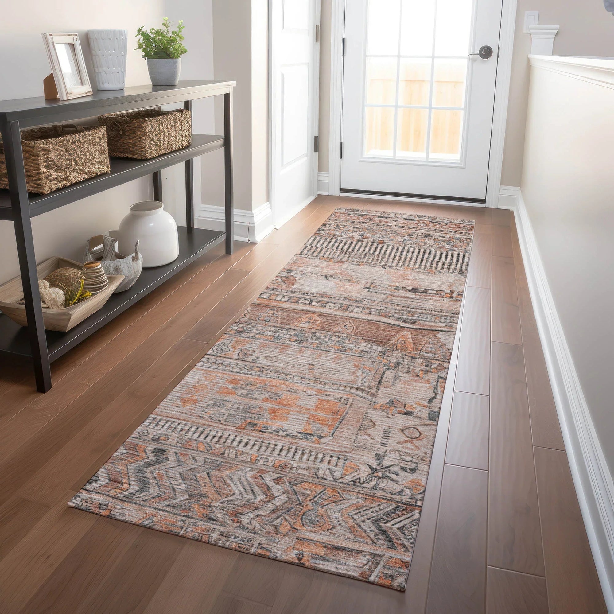 Addison Rugs Saelanor Orange Washable Indoor-Outdoor Rug