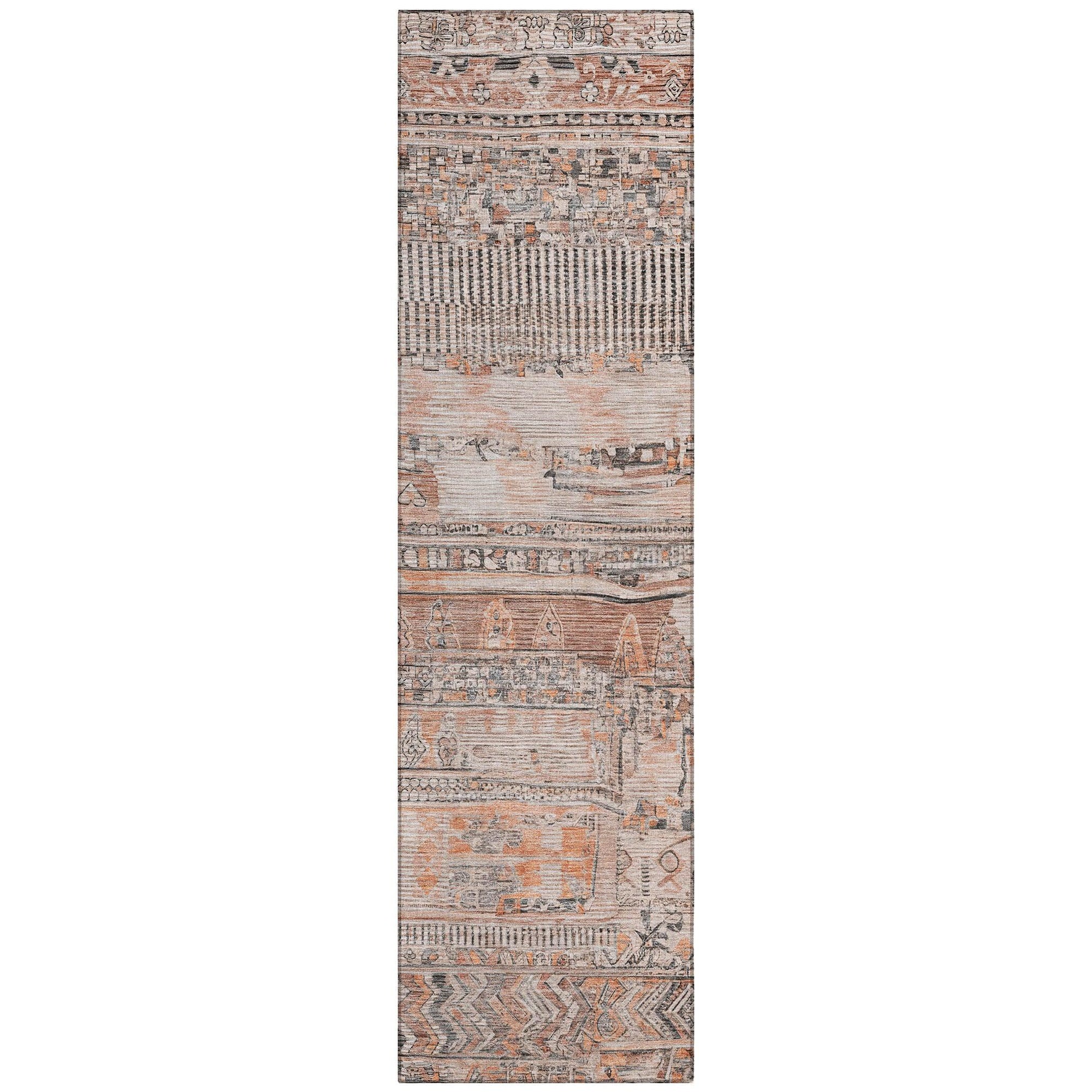 Addison Rugs Saelanor Orange Washable Indoor-Outdoor Rug