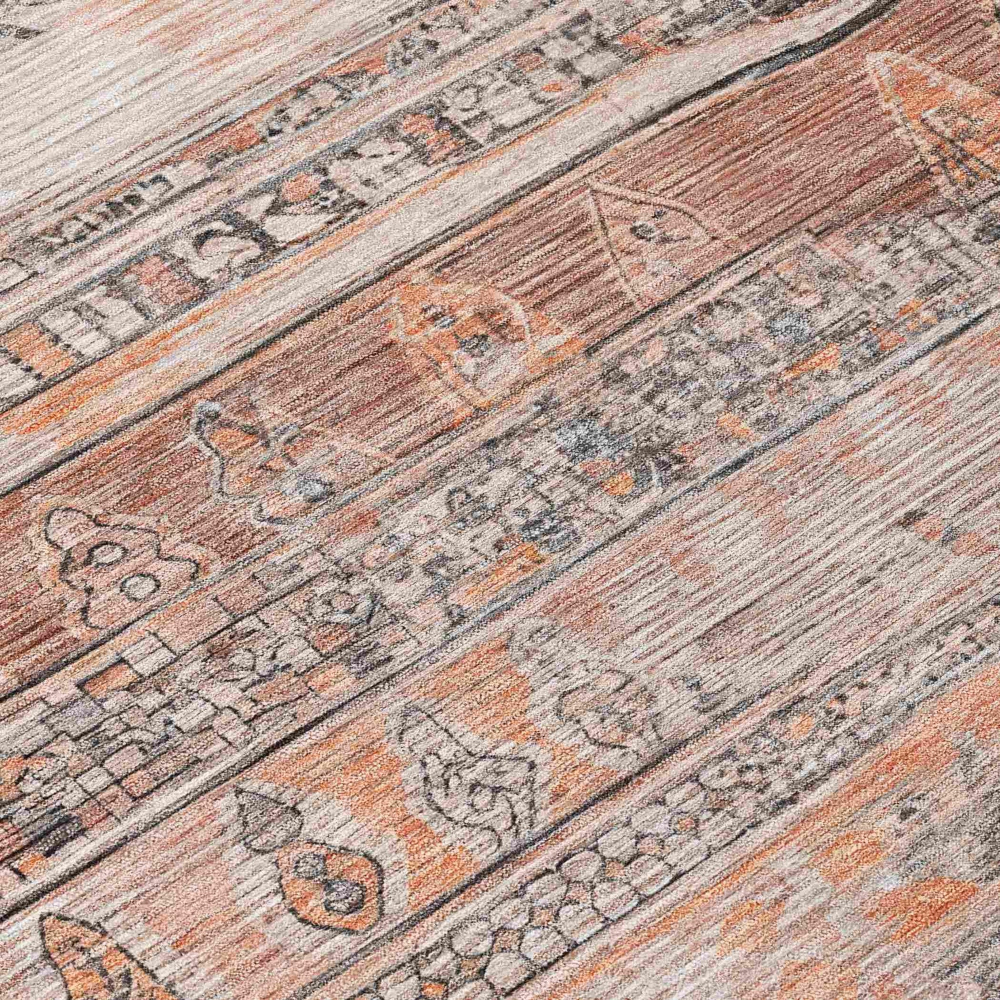 Addison Rugs Saelanor Orange Washable Indoor-Outdoor Rug