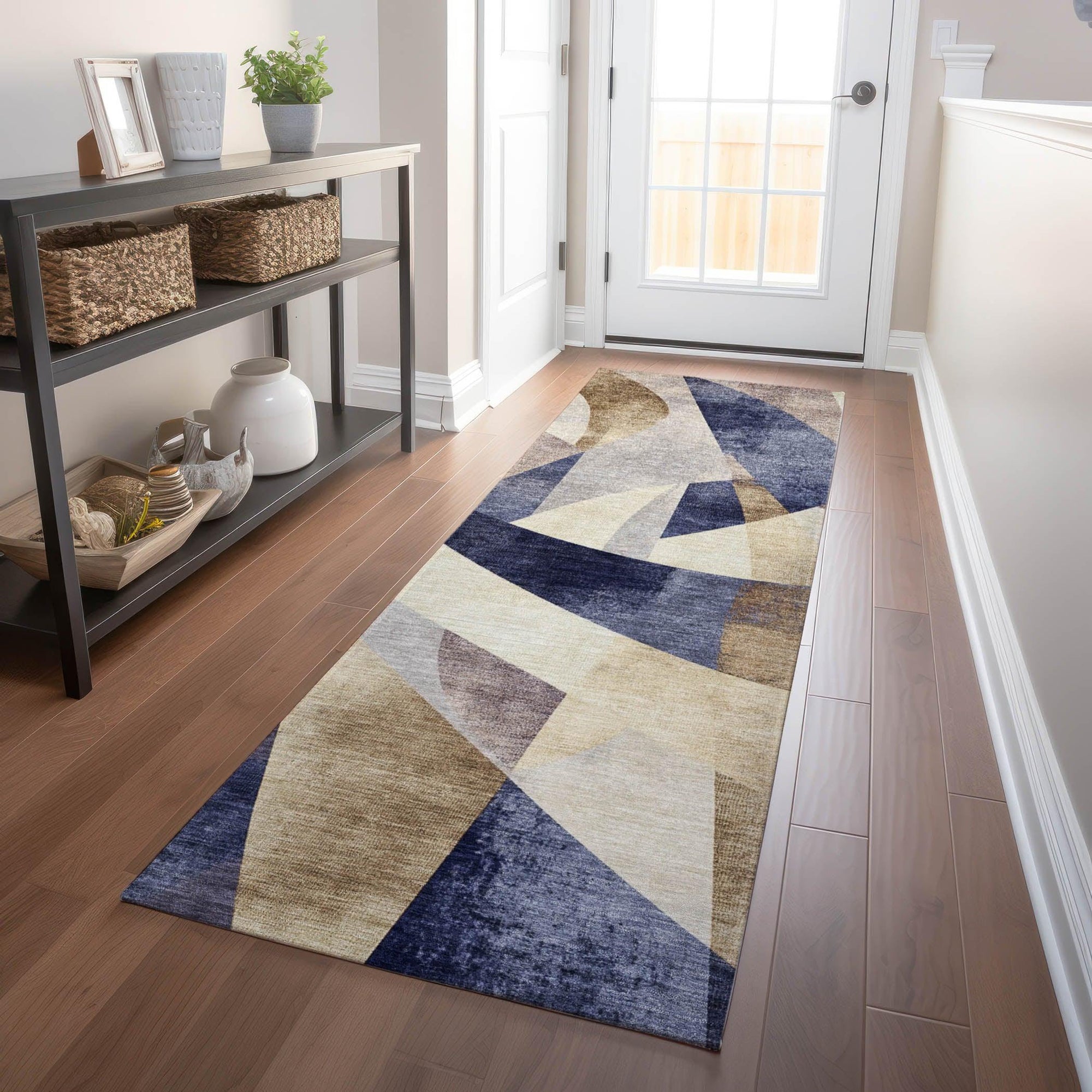 Addison Rugs Saelara Blue Washable Indoor-Outdoor Rug