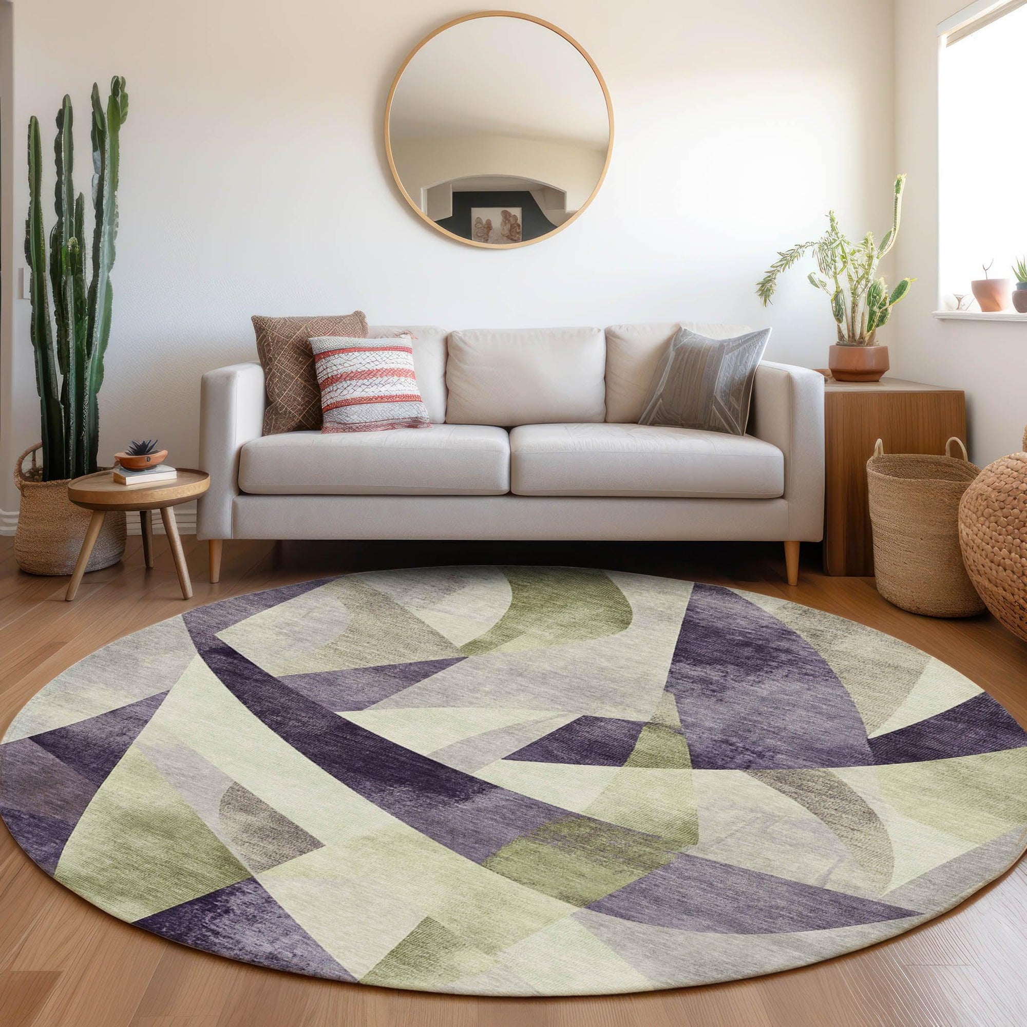 Addison Rugs Saelara Purple Washable Indoor-Outdoor Rug