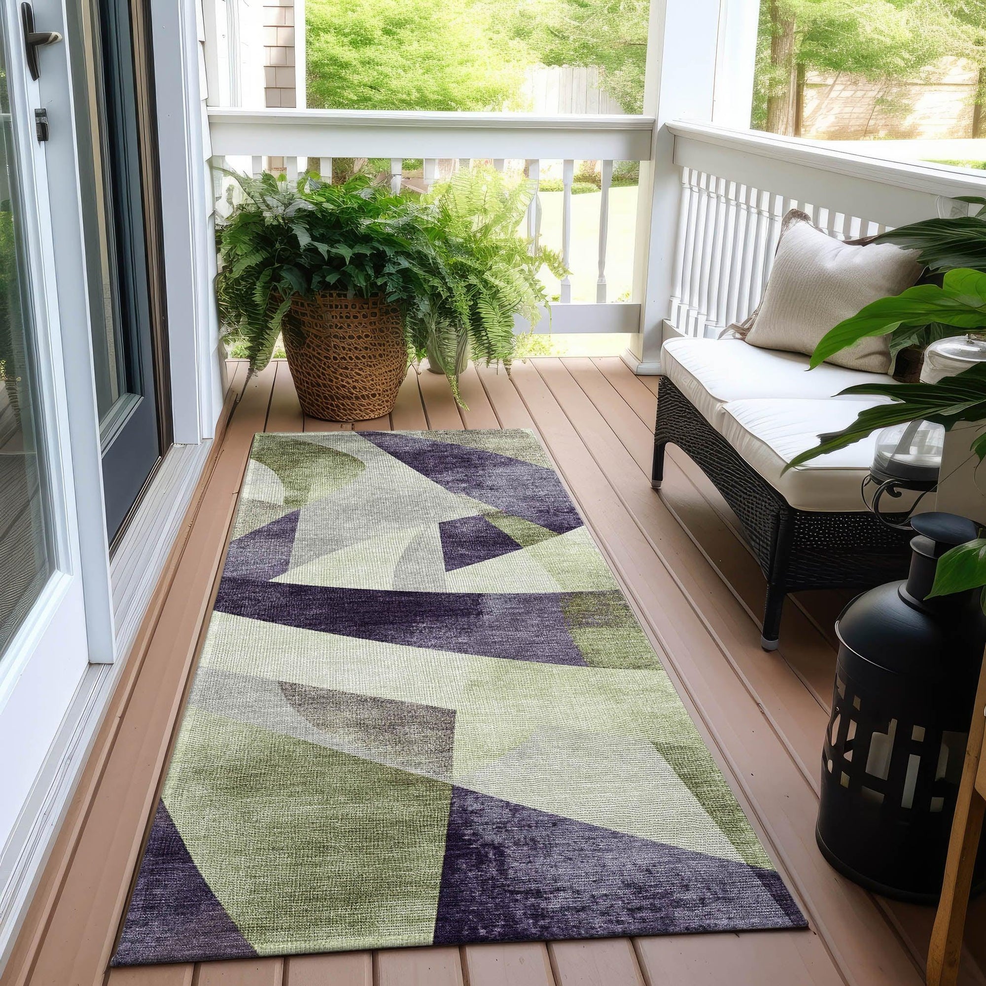 Addison Rugs Saelara Purple Washable Indoor-Outdoor Rug