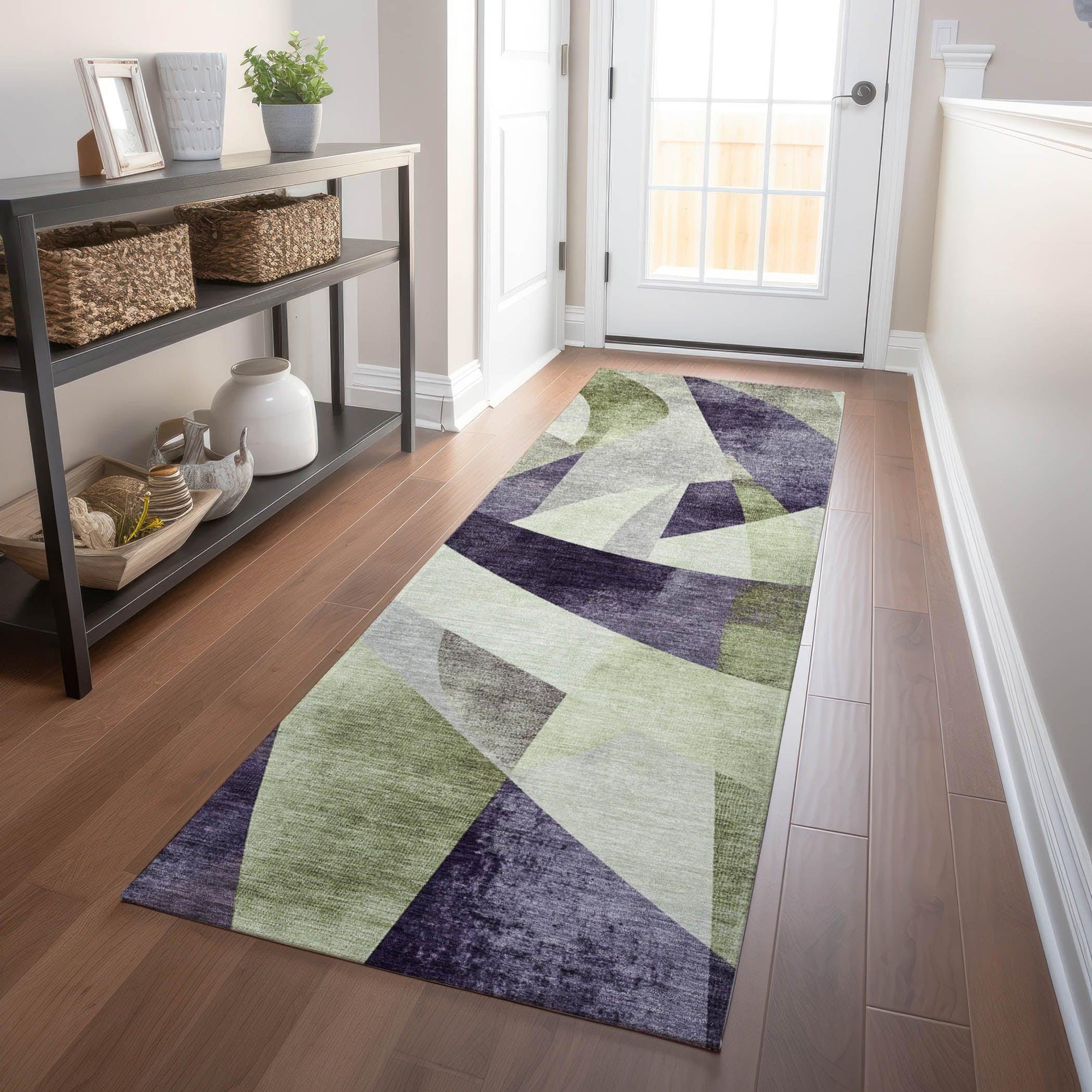 Addison Rugs Saelara Purple Washable Indoor-Outdoor Rug