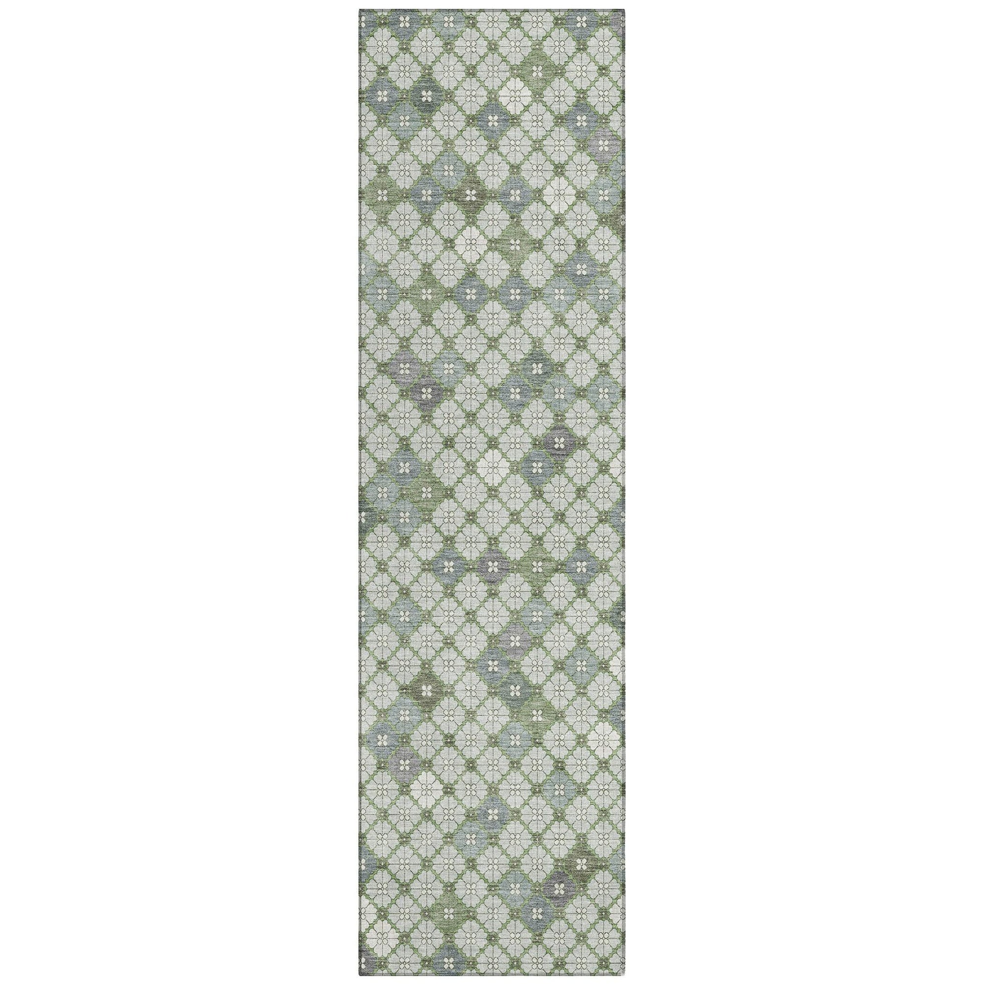 Addison Rugs Saelaris Green Washable Indoor-Outdoor Rug