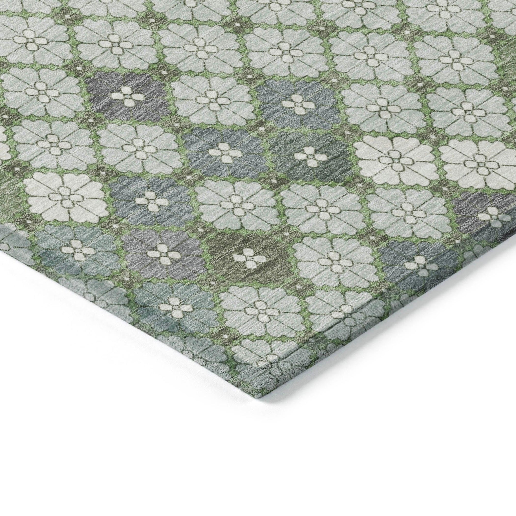 Addison Rugs Saelaris Green Washable Indoor-Outdoor Rug