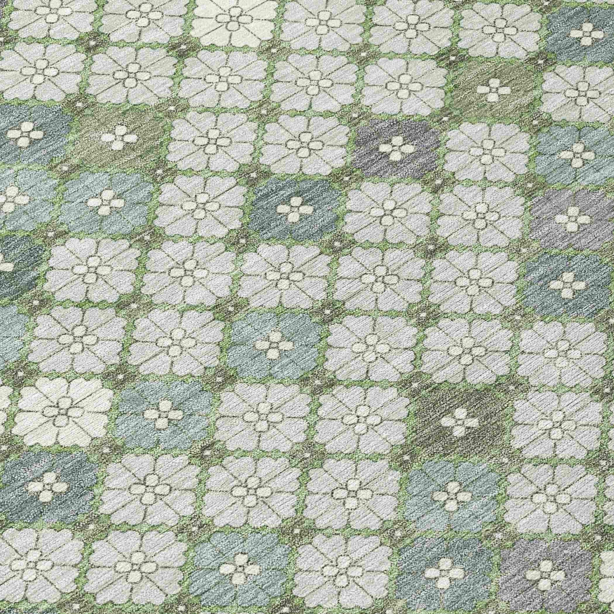 Addison Rugs Saelaris Green Washable Indoor-Outdoor Rug