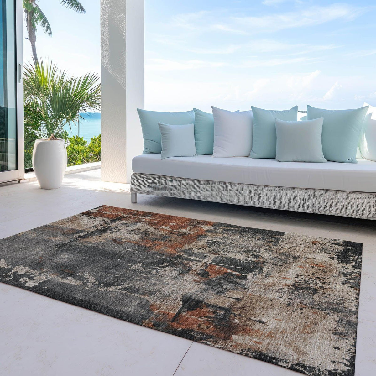 Addison Rugs Saelien Brown Washable Indoor-Outdoor Rug
