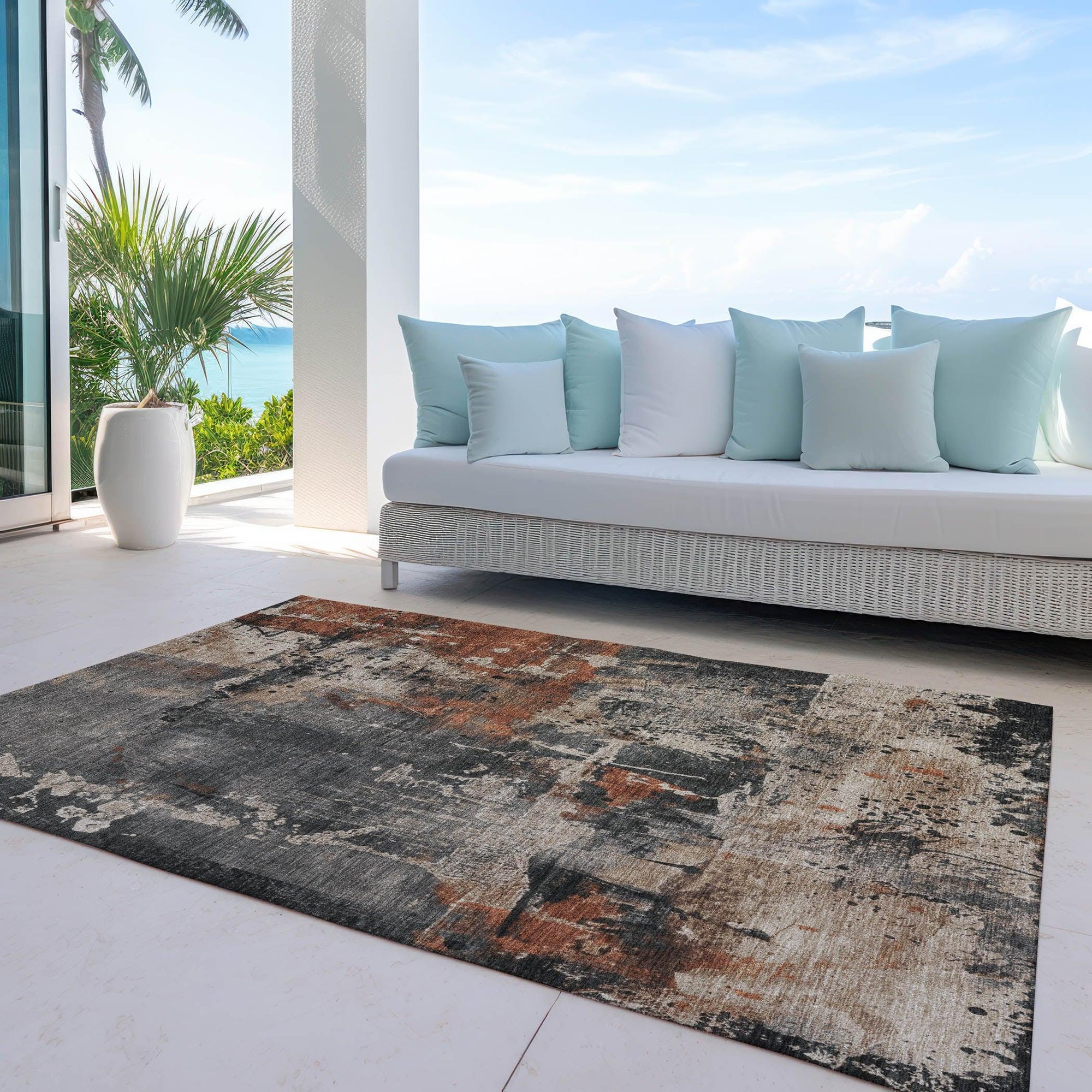 Addison Rugs Saelien Brown Washable Indoor-Outdoor Rug