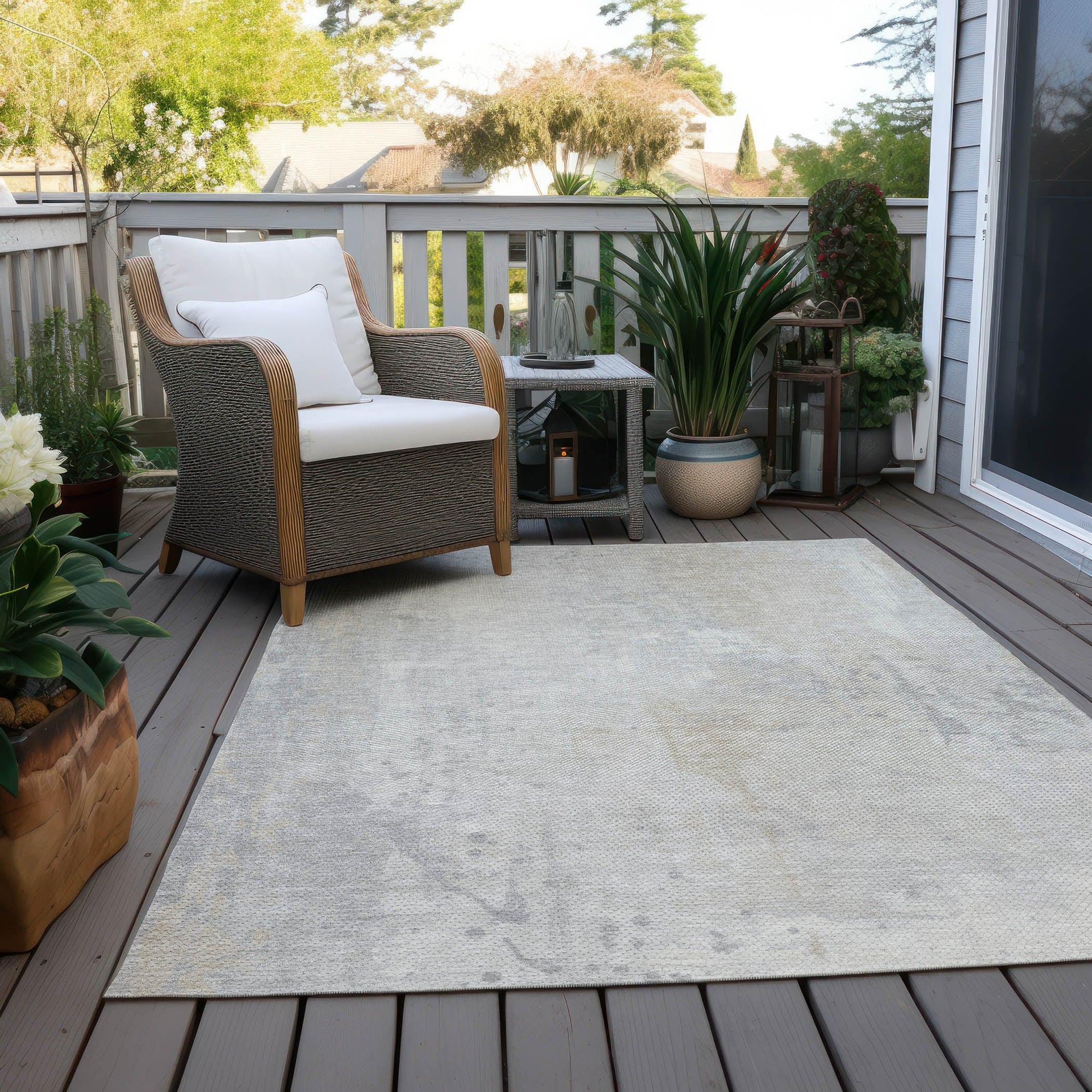 Addison Rugs Saelion Ivory Washable Indoor-Outdoor Rug