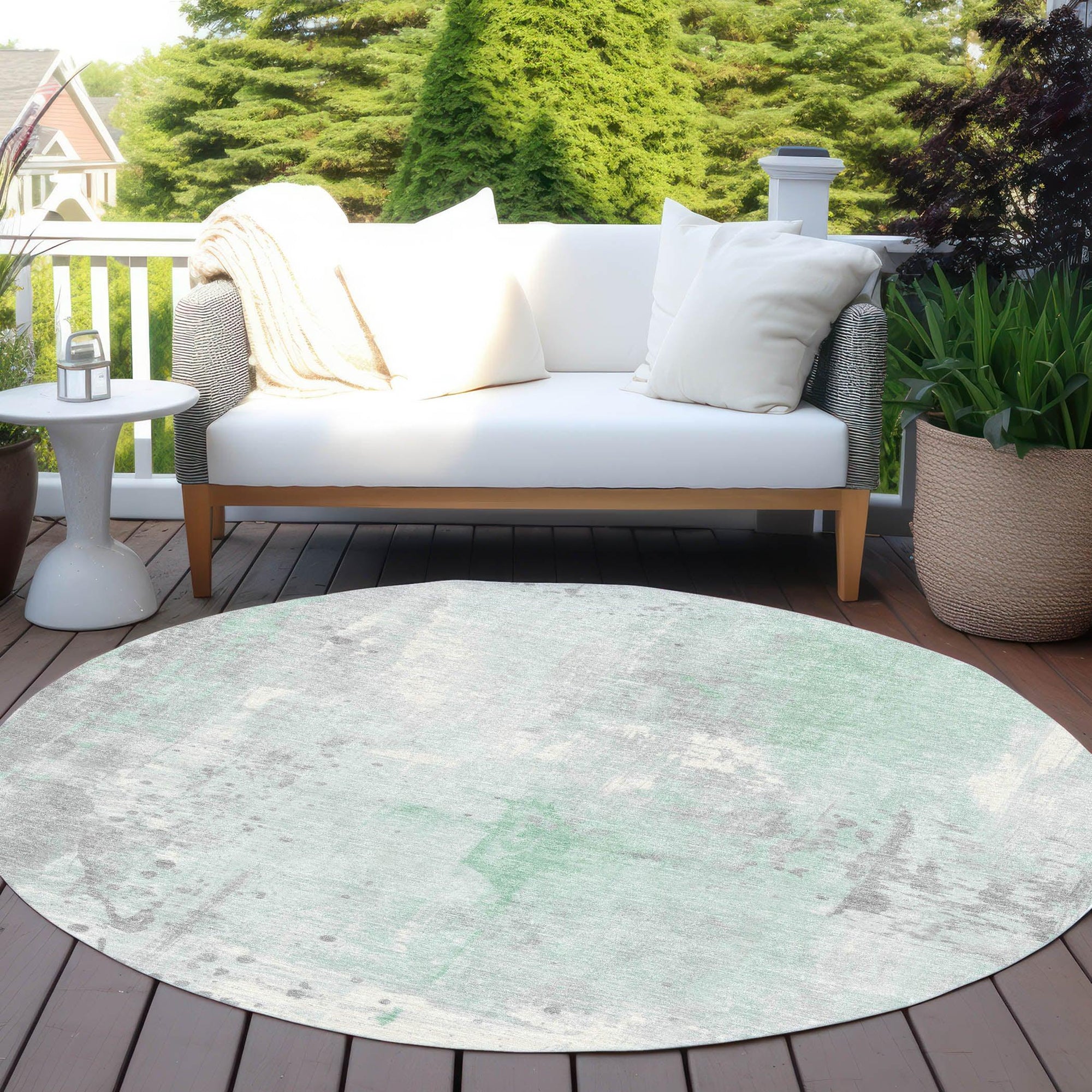 Addison Rugs Saelion Green Washable Indoor-Outdoor Rug