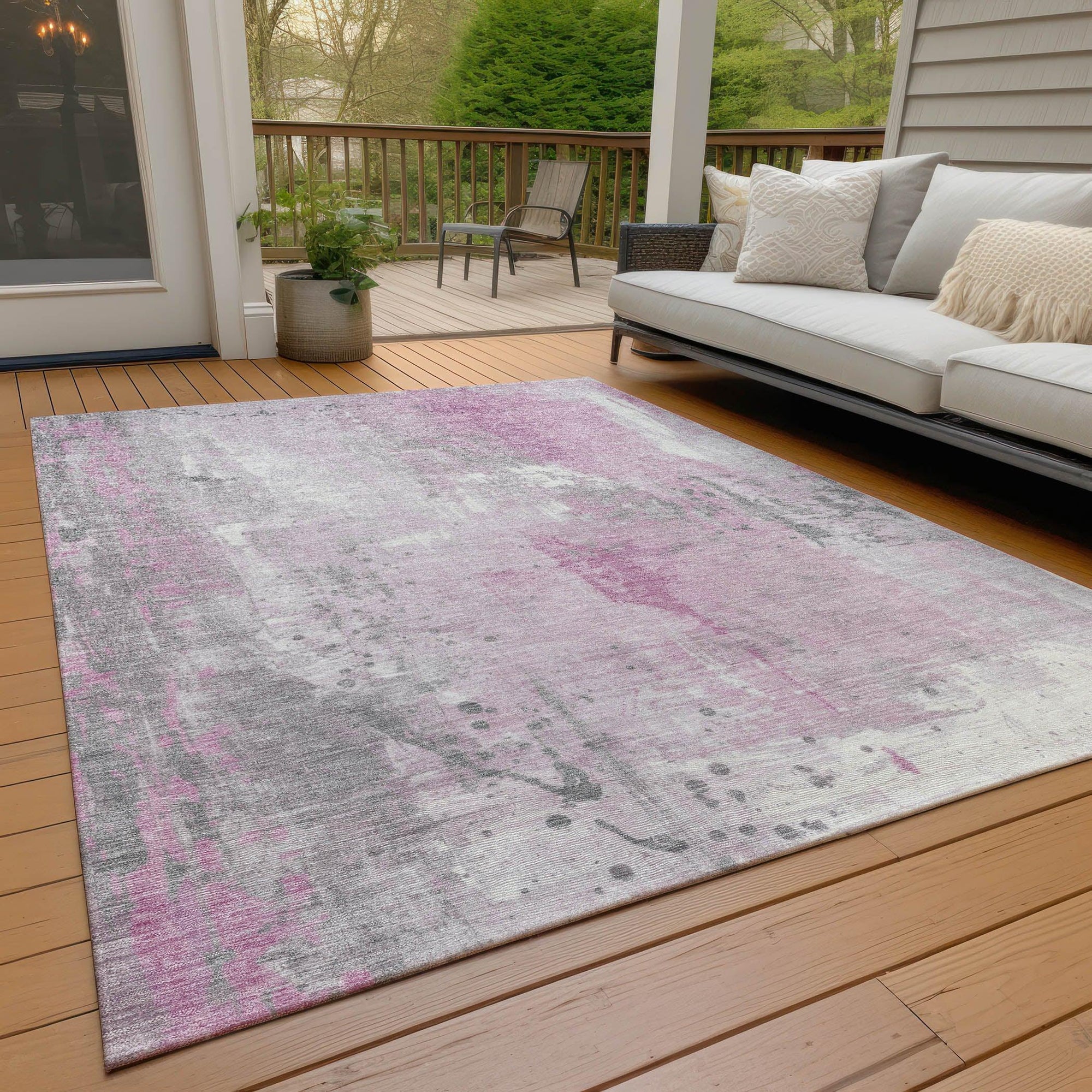 Addison Rugs Saelion Pink Washable Indoor-Outdoor Rug