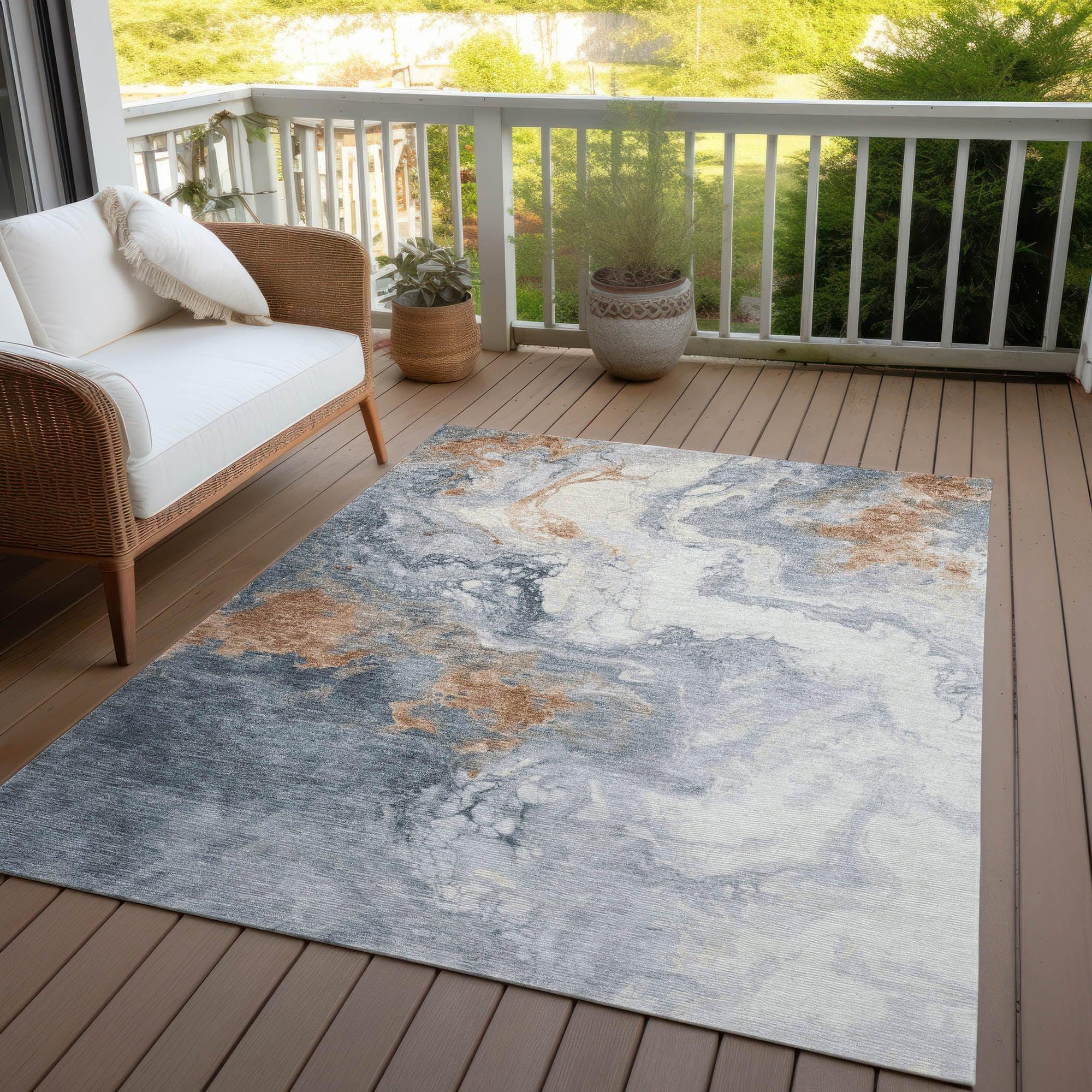 Addison Rugs Saelira Gray Washable Indoor-Outdoor Rug
