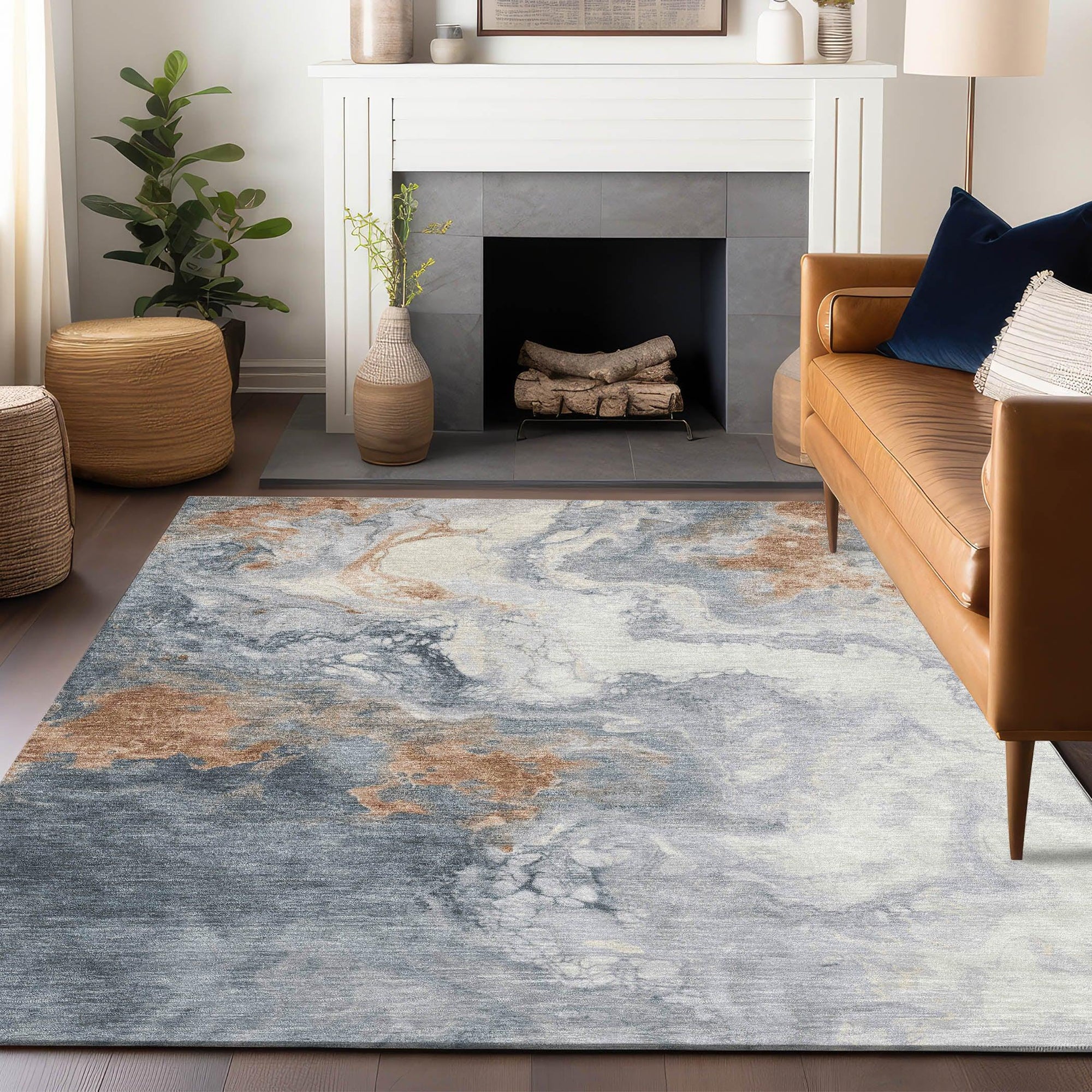 Addison Rugs Saelira Gray Washable Indoor-Outdoor Rug