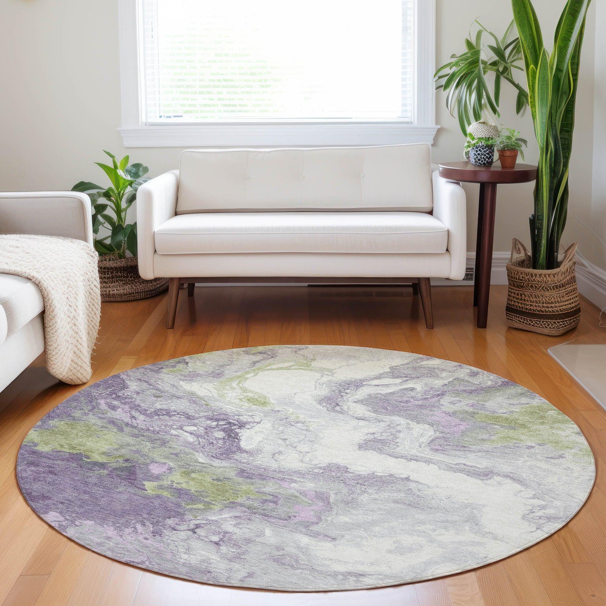 Addison Rugs Saelira Purple Washable Indoor-Outdoor Rug