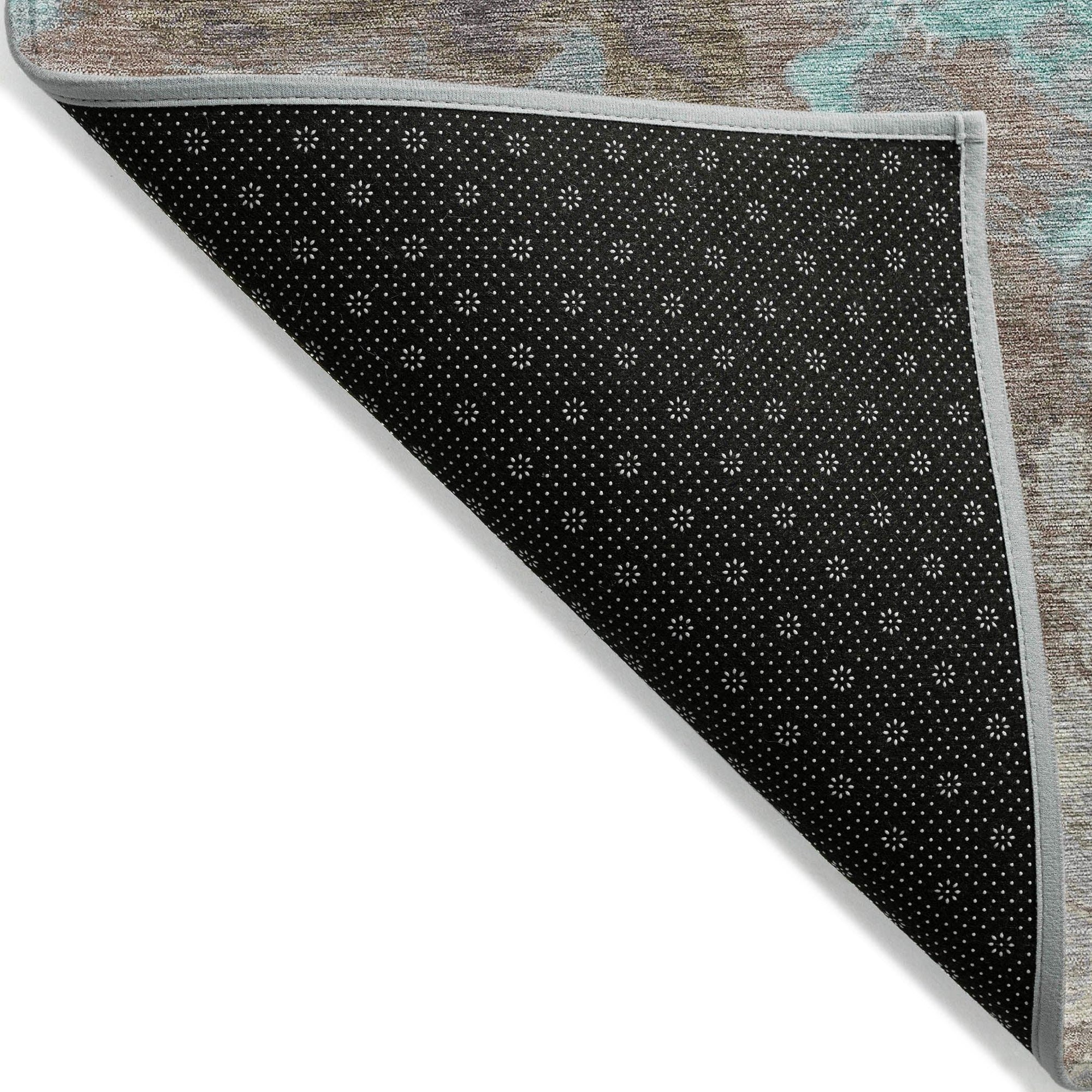Saelira Teal Washable Indoor-Outdoor Rug