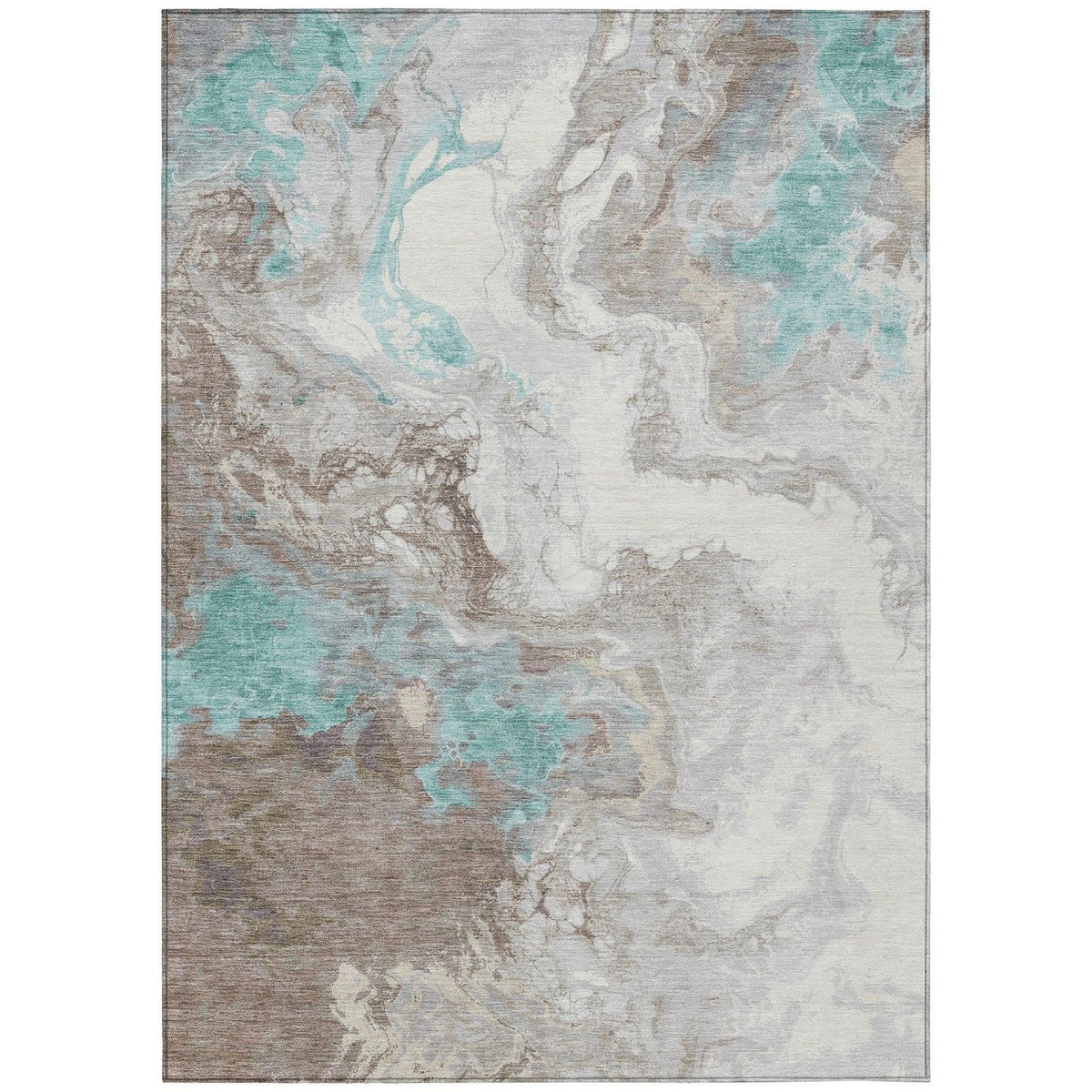 Saelira Teal Washable Indoor-Outdoor Rug - Area Rug, Ships in 2-3 Days