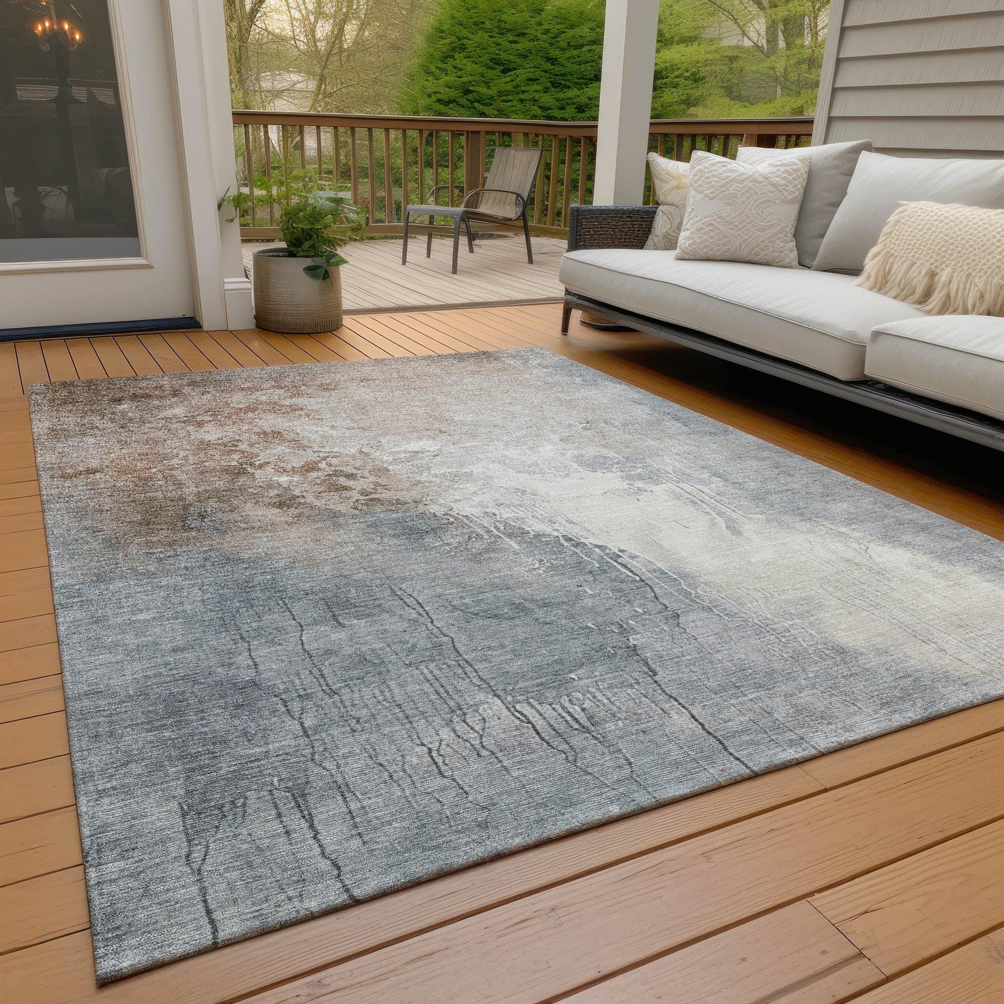 Addison Rugs Saelius Orange Washable Indoor-Outdoor Rug