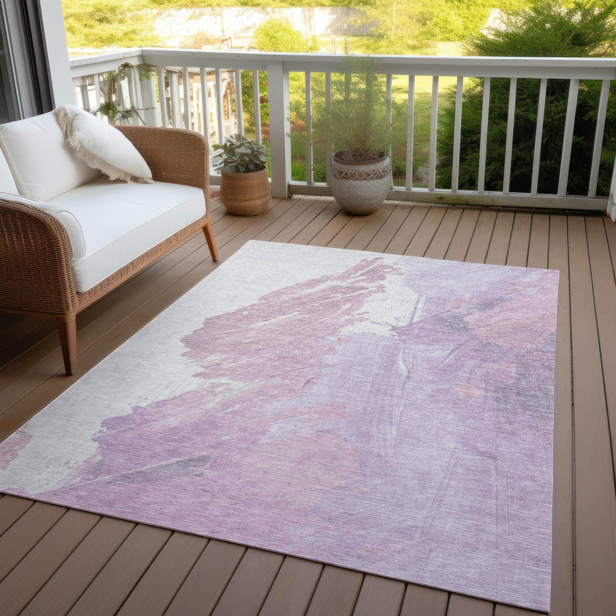 Addison Rugs Saelon Purple Washable Indoor-Outdoor Rug