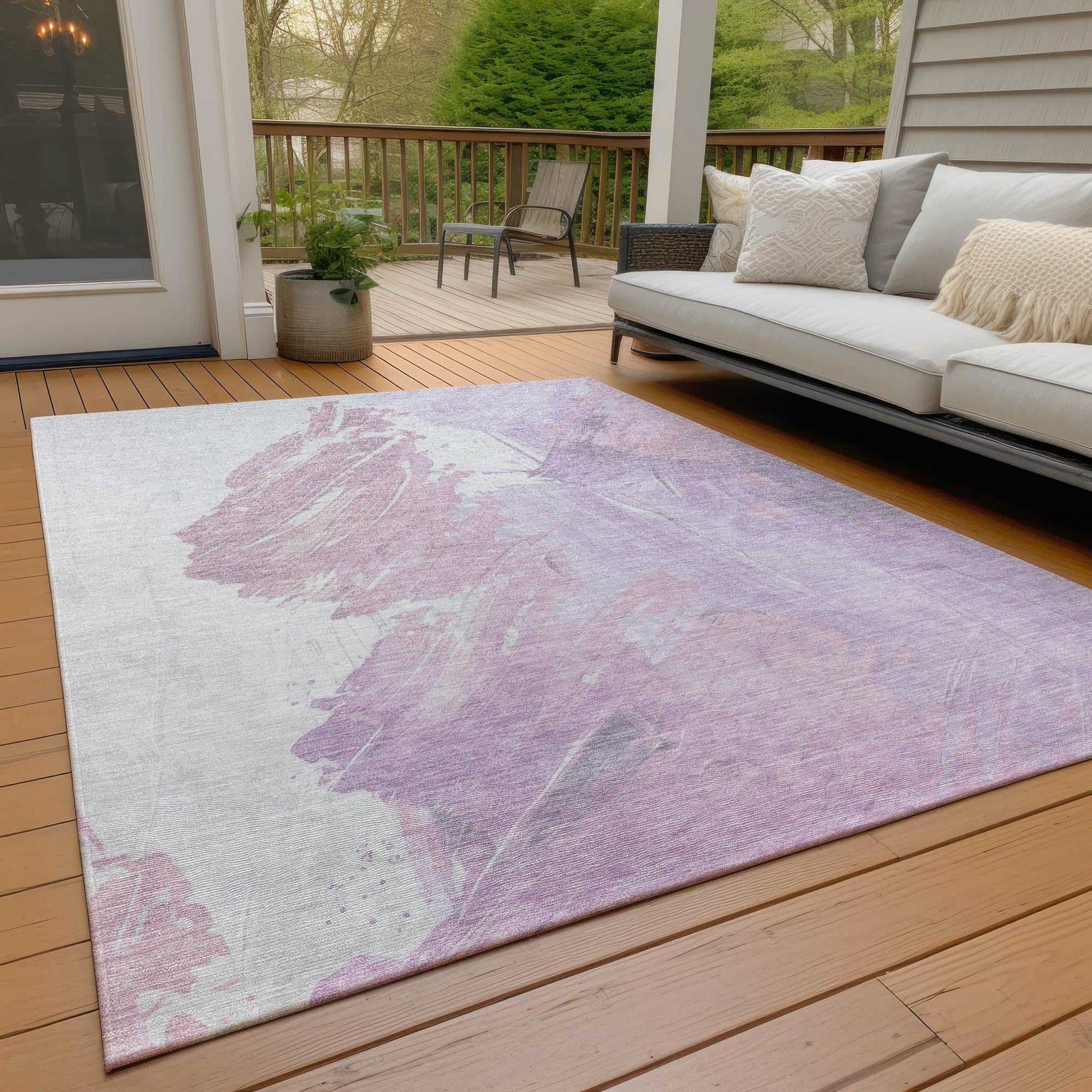 Addison Rugs Saelon Purple Washable Indoor-Outdoor Rug