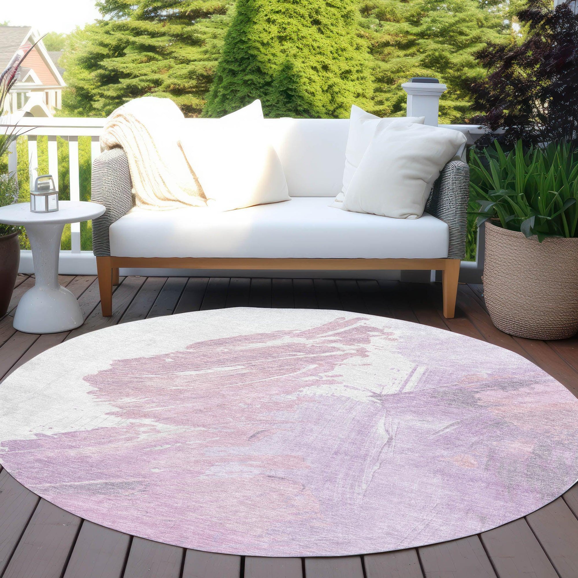 Addison Rugs Saelon Purple Washable Indoor-Outdoor Rug