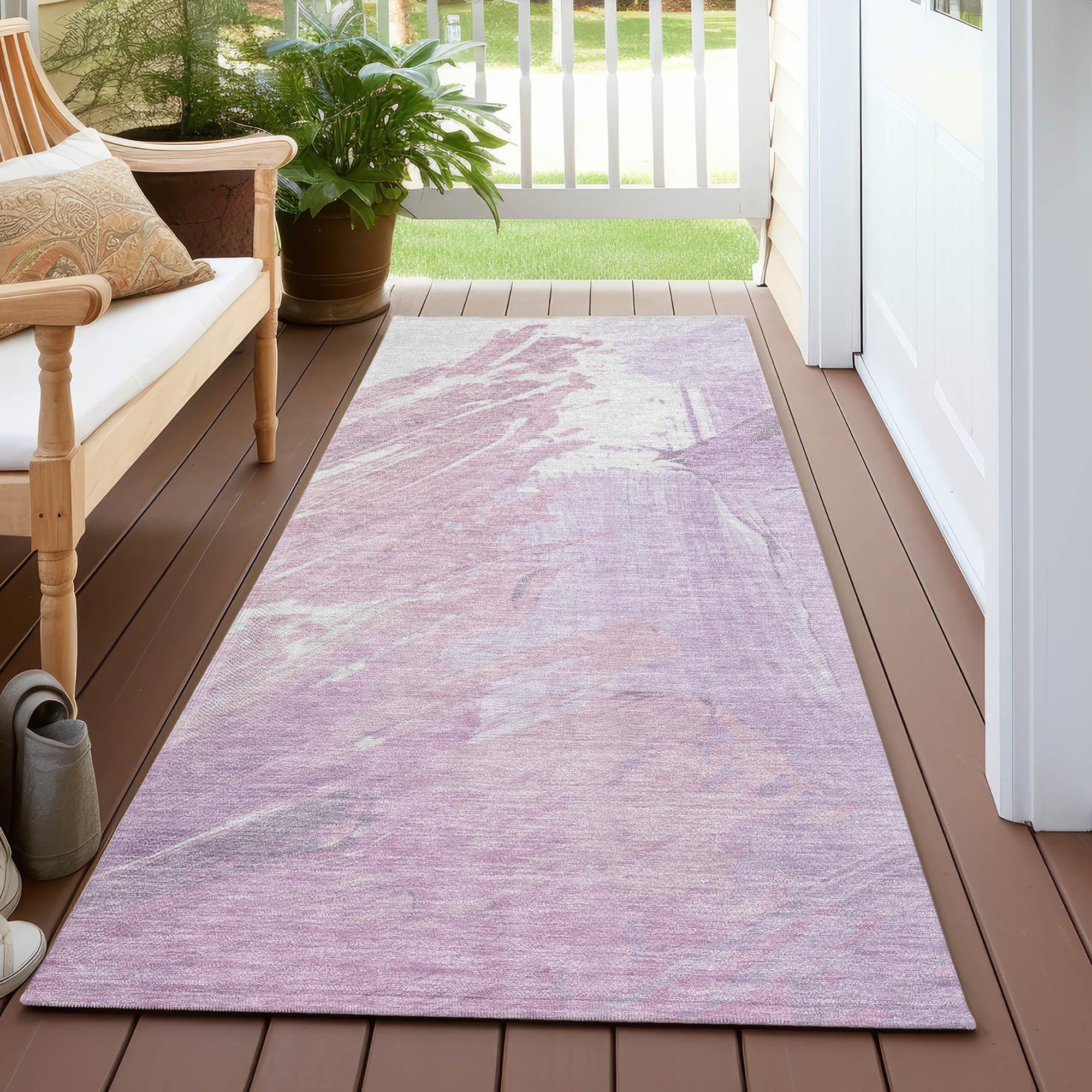 Addison Rugs Saelon Purple Washable Indoor-Outdoor Rug