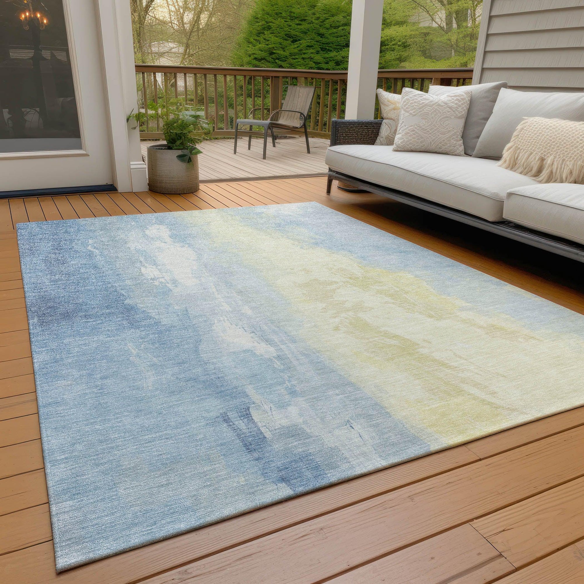 Addison Rugs Saelor Blue Washable Indoor-Outdoor Rug