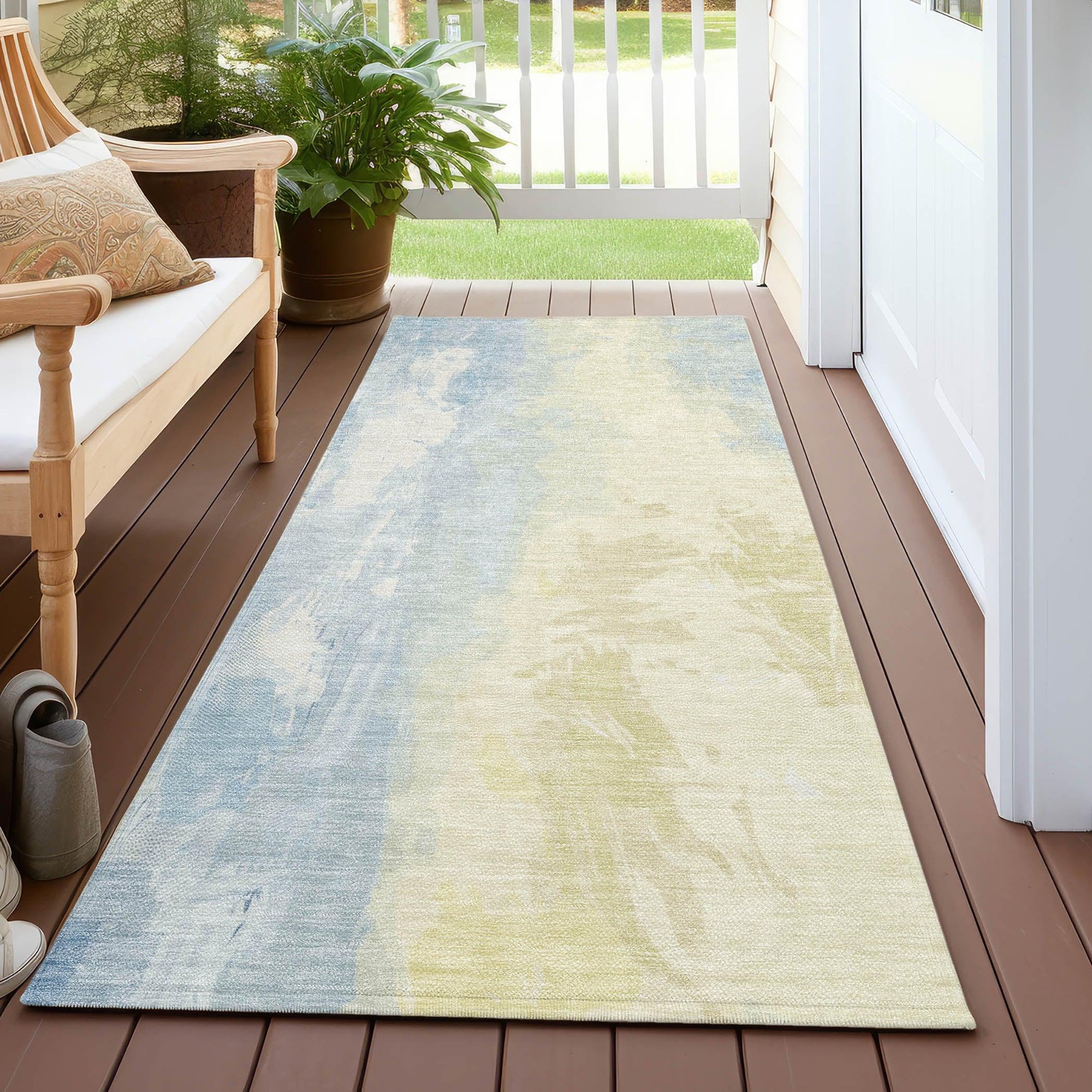 Addison Rugs Saelor Blue Washable Indoor-Outdoor Rug
