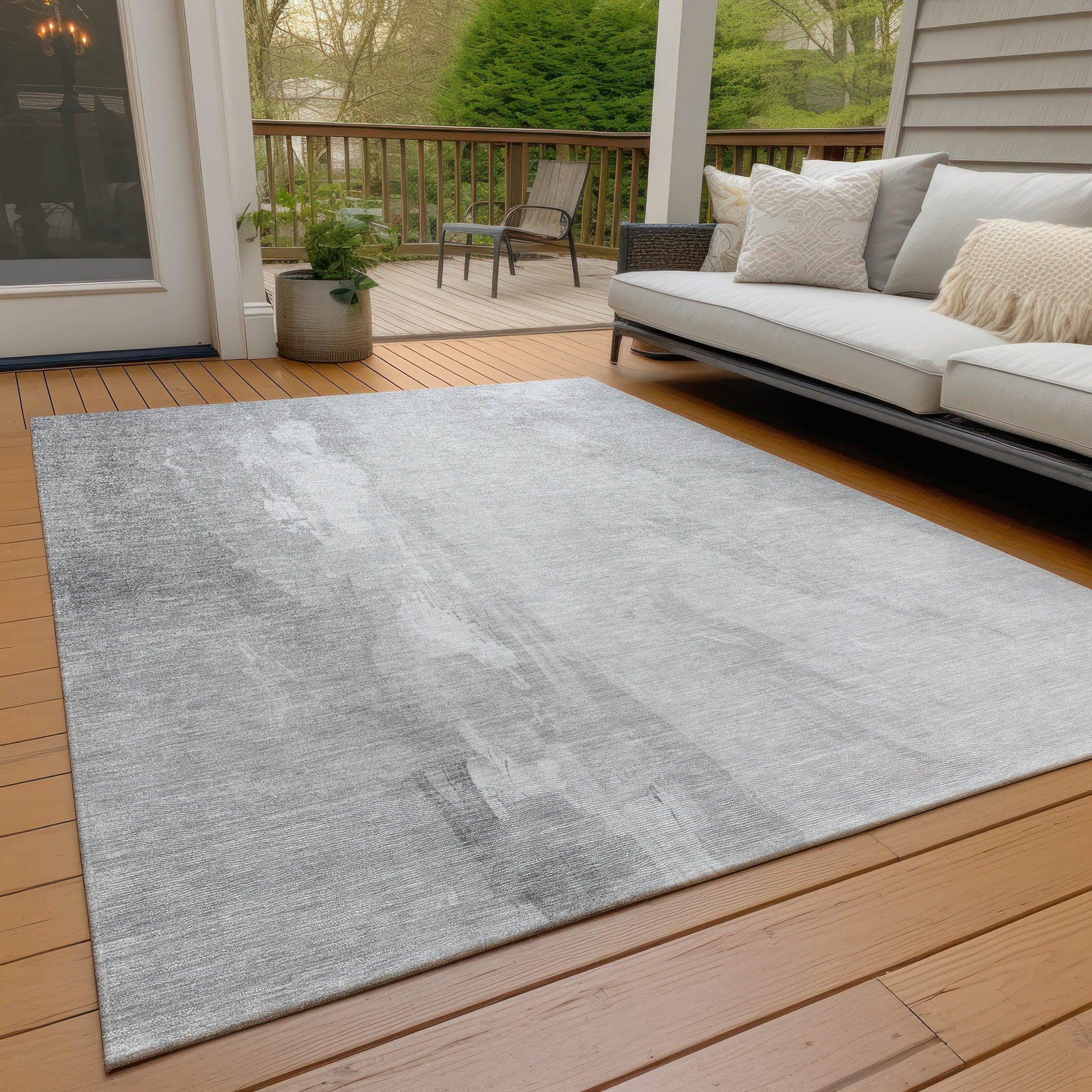 Addison Rugs Saelor Gray Washable Indoor-Outdoor Rug