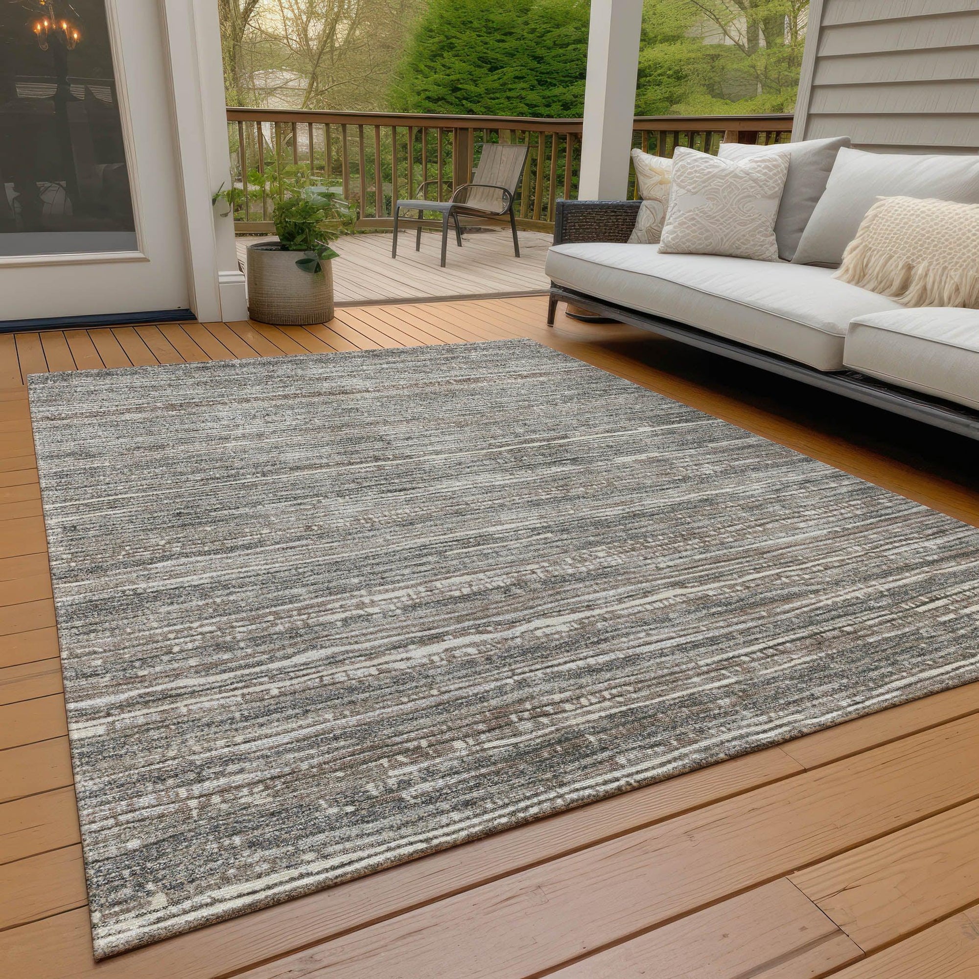 Addison Rugs Taelain Brown Washable Indoor-Outdoor Rug
