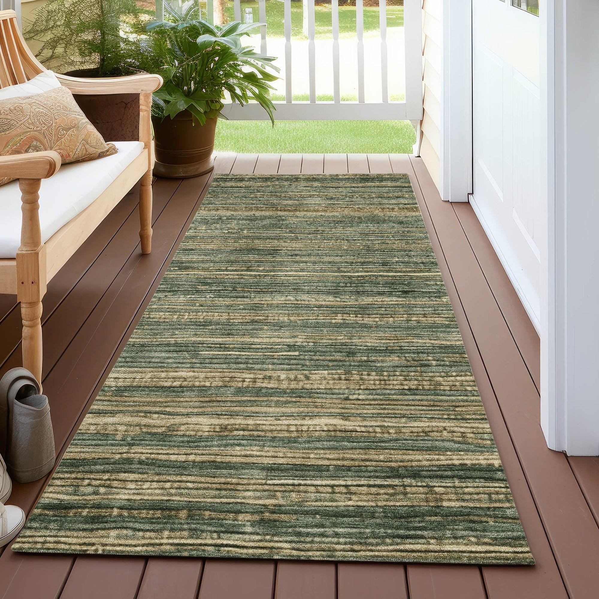 Addison Rugs Taelain Fern Washable Indoor-Outdoor Rug