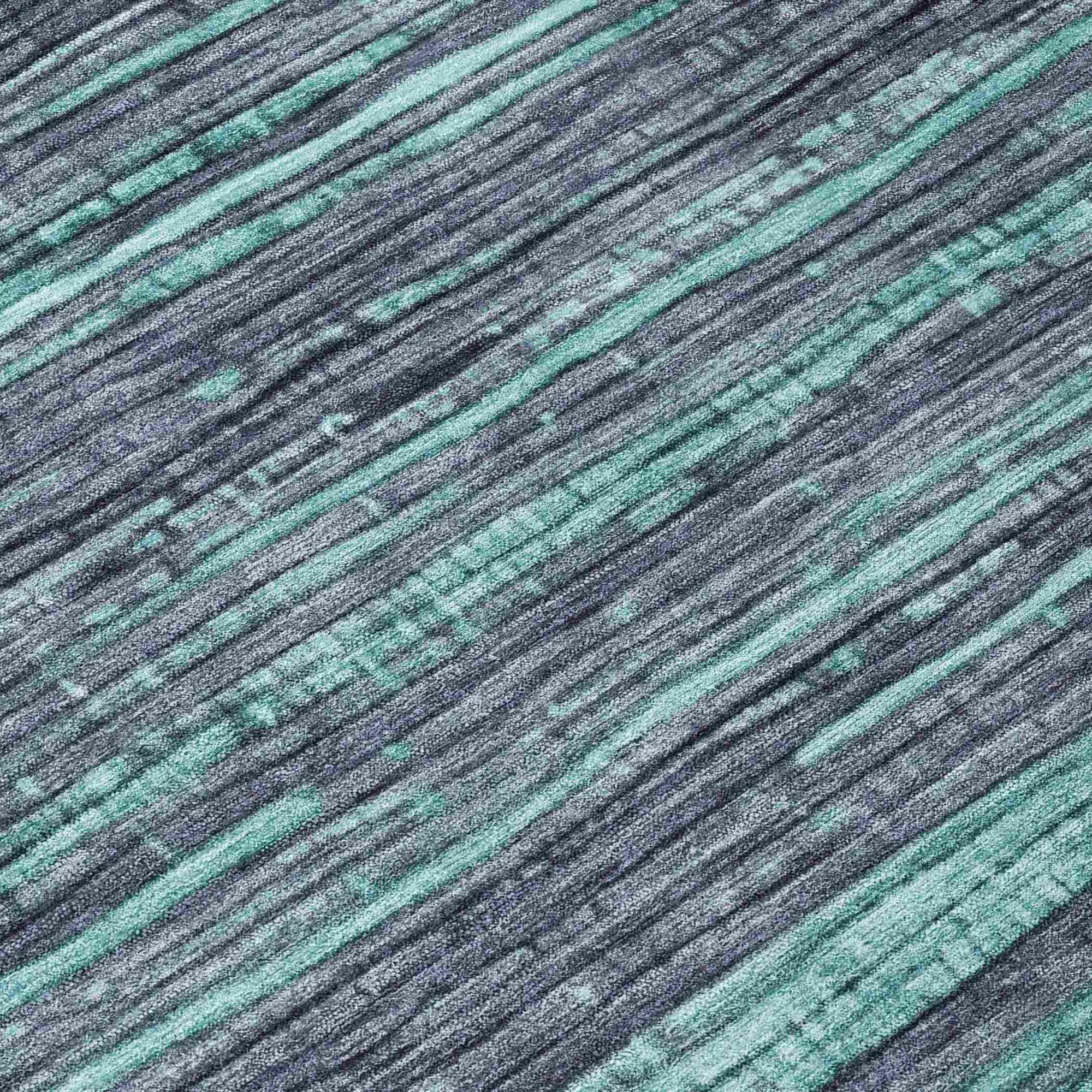 Addison Rugs Taelain Teal Washable Indoor-Outdoor Rug