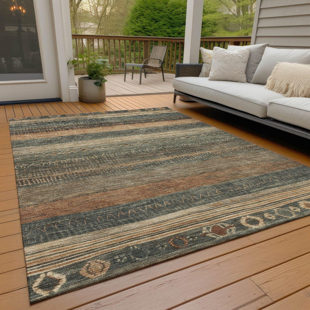 Addison Rugs Taelanor Green Washable Indoor-Outdoor Rug