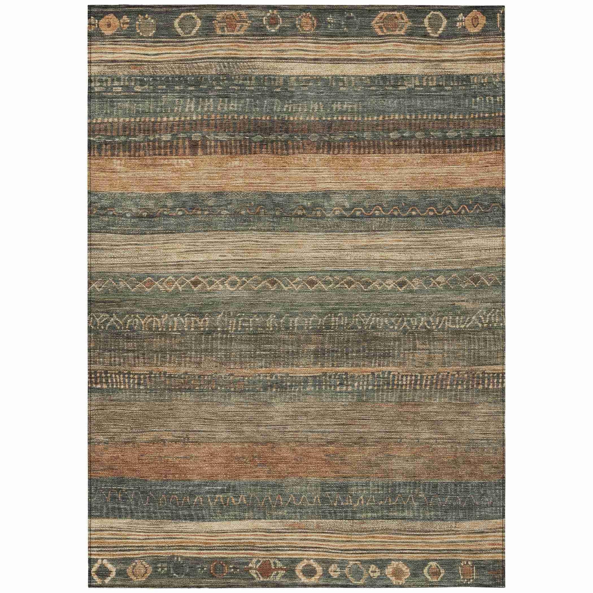 Addison Rugs Taelanor Green Washable Indoor-Outdoor Rug