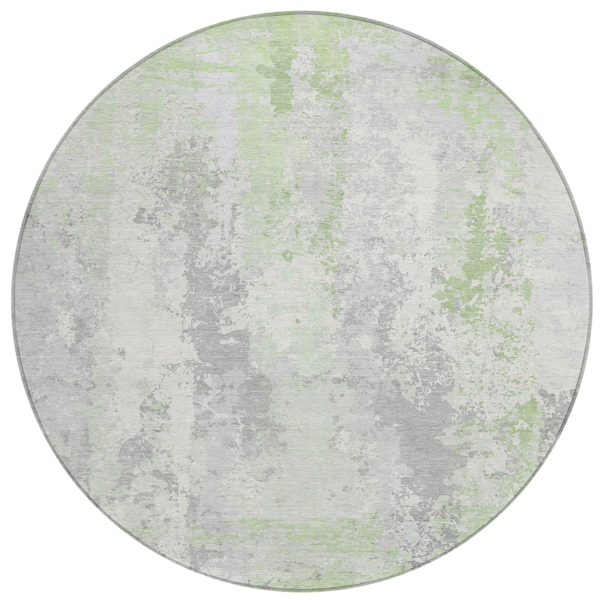 Taelara Green Washable Indoor-Outdoor Rug