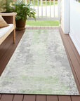 Taelara Green Washable Indoor-Outdoor Rug